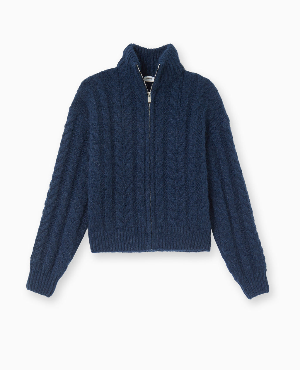 Gilet zippé en maille torsadée