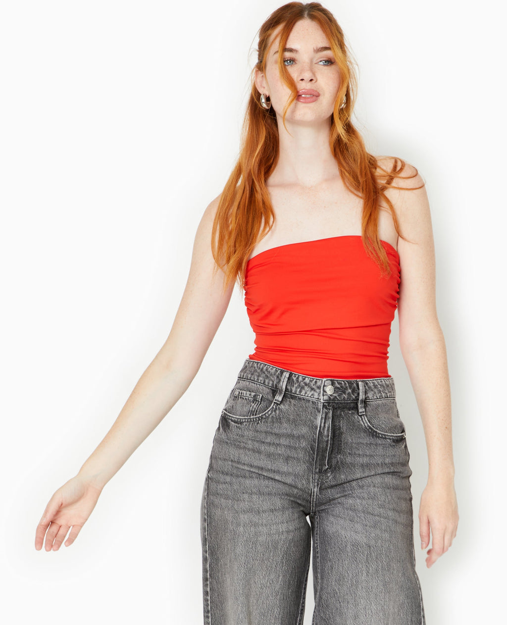 Top bustier avec revers