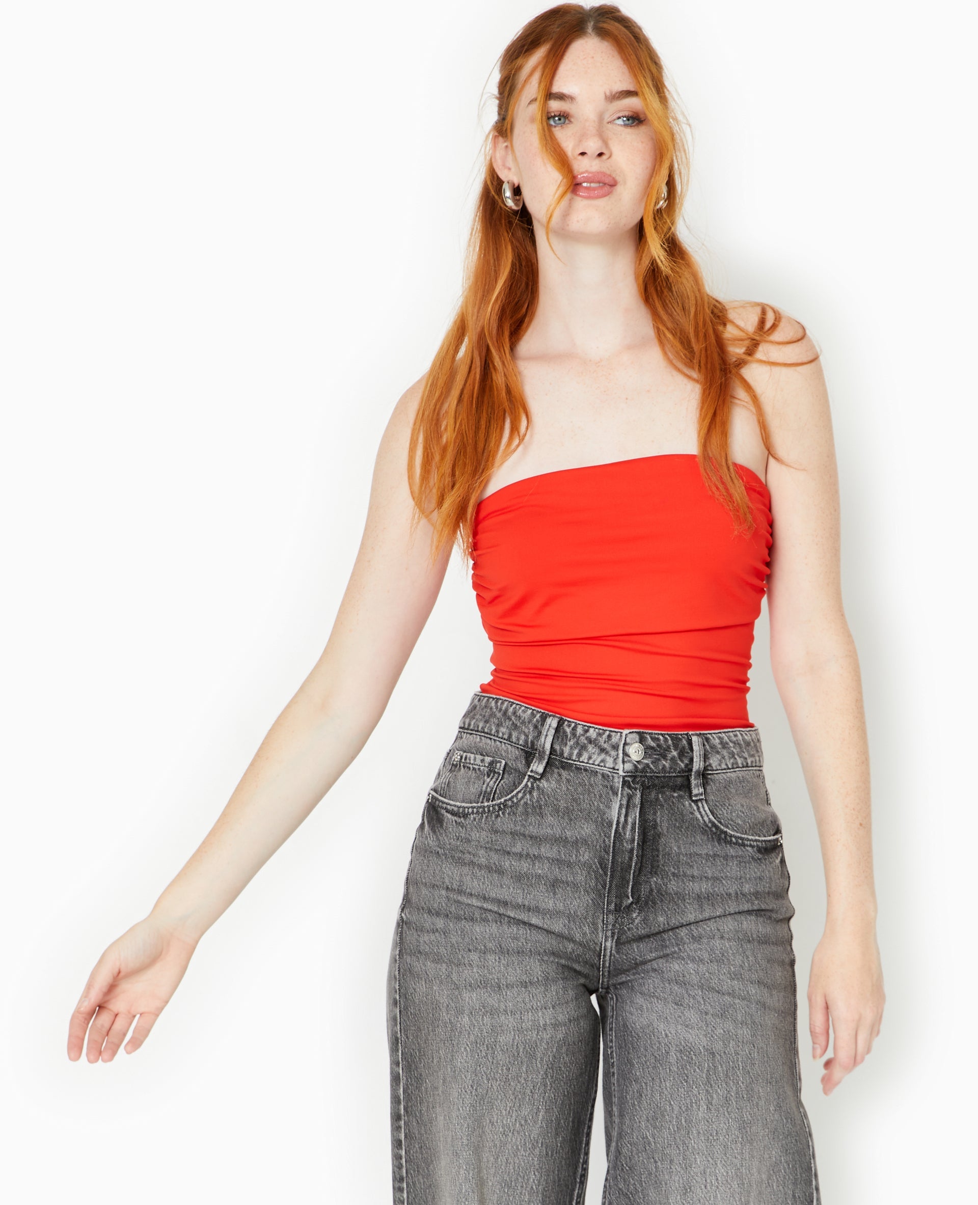 Top bustier avec revers