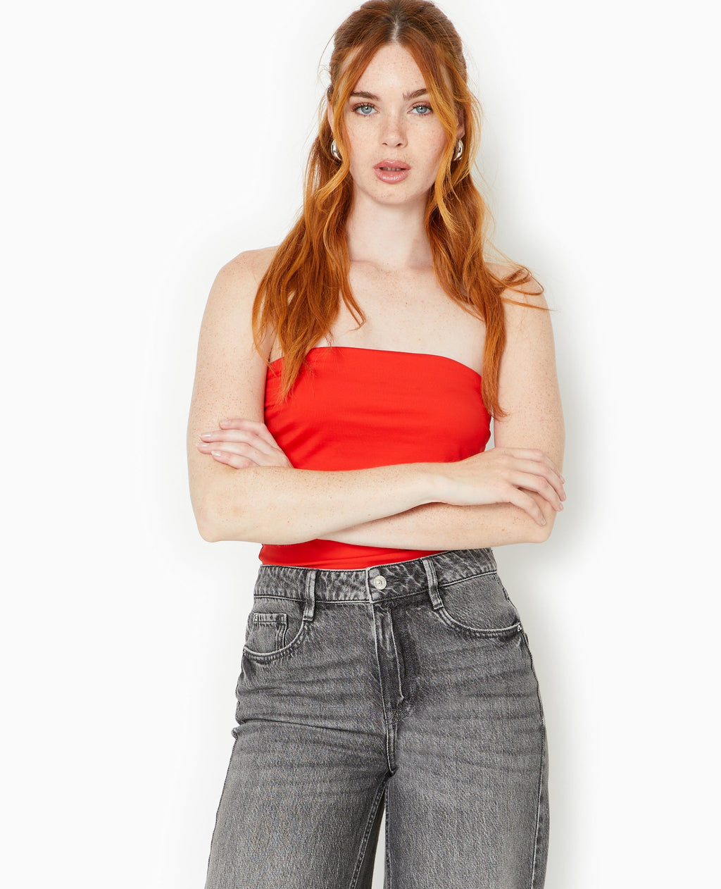 Top bustier avec revers