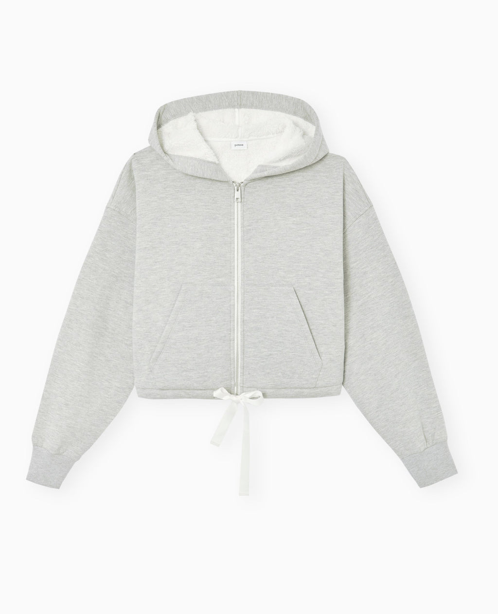 Sweat court et zippé doublé de fourrure