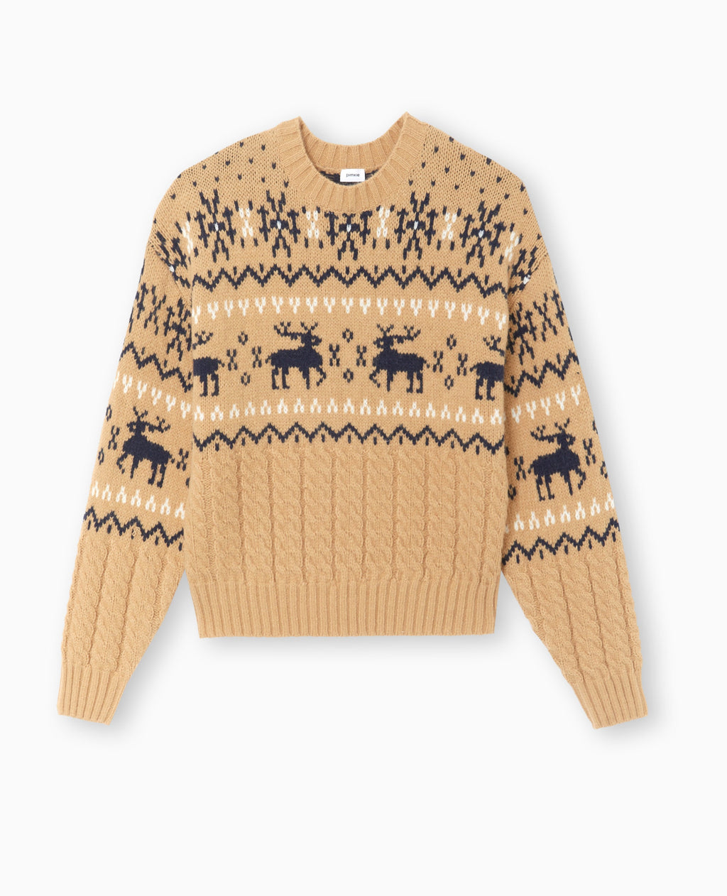 Pull de Noël jacquard avec torsades