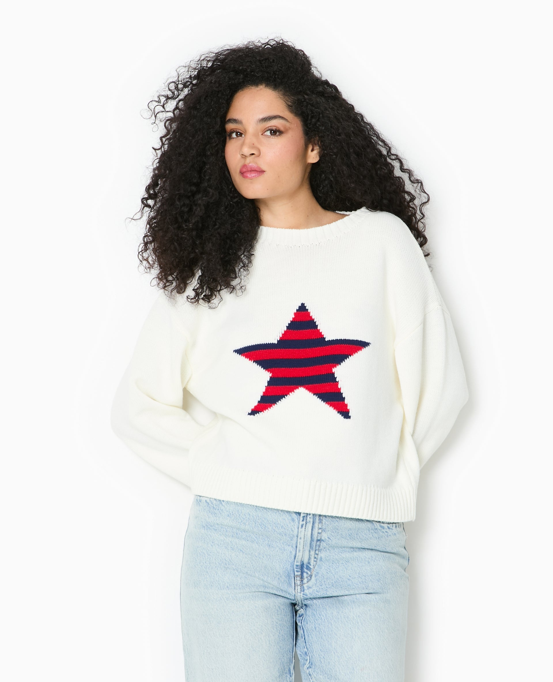 Pull en maille avec étoile