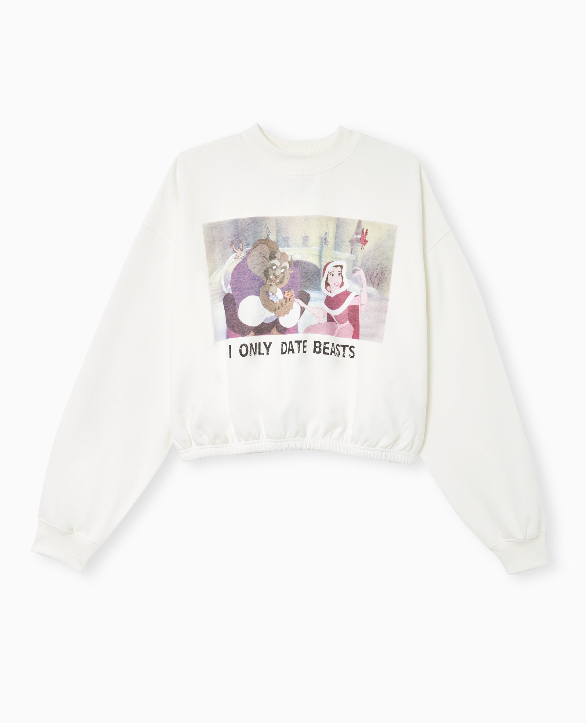 Sweat print avec base élastiquée