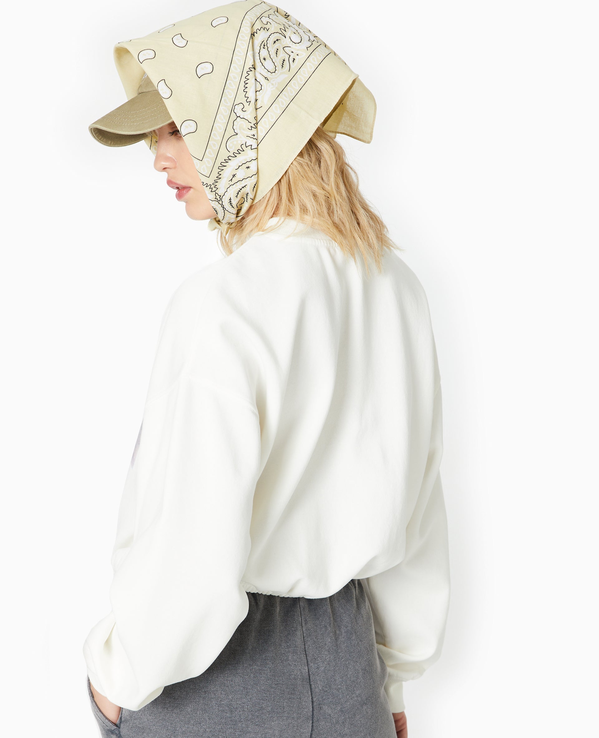 Sweat print avec base élastiquée