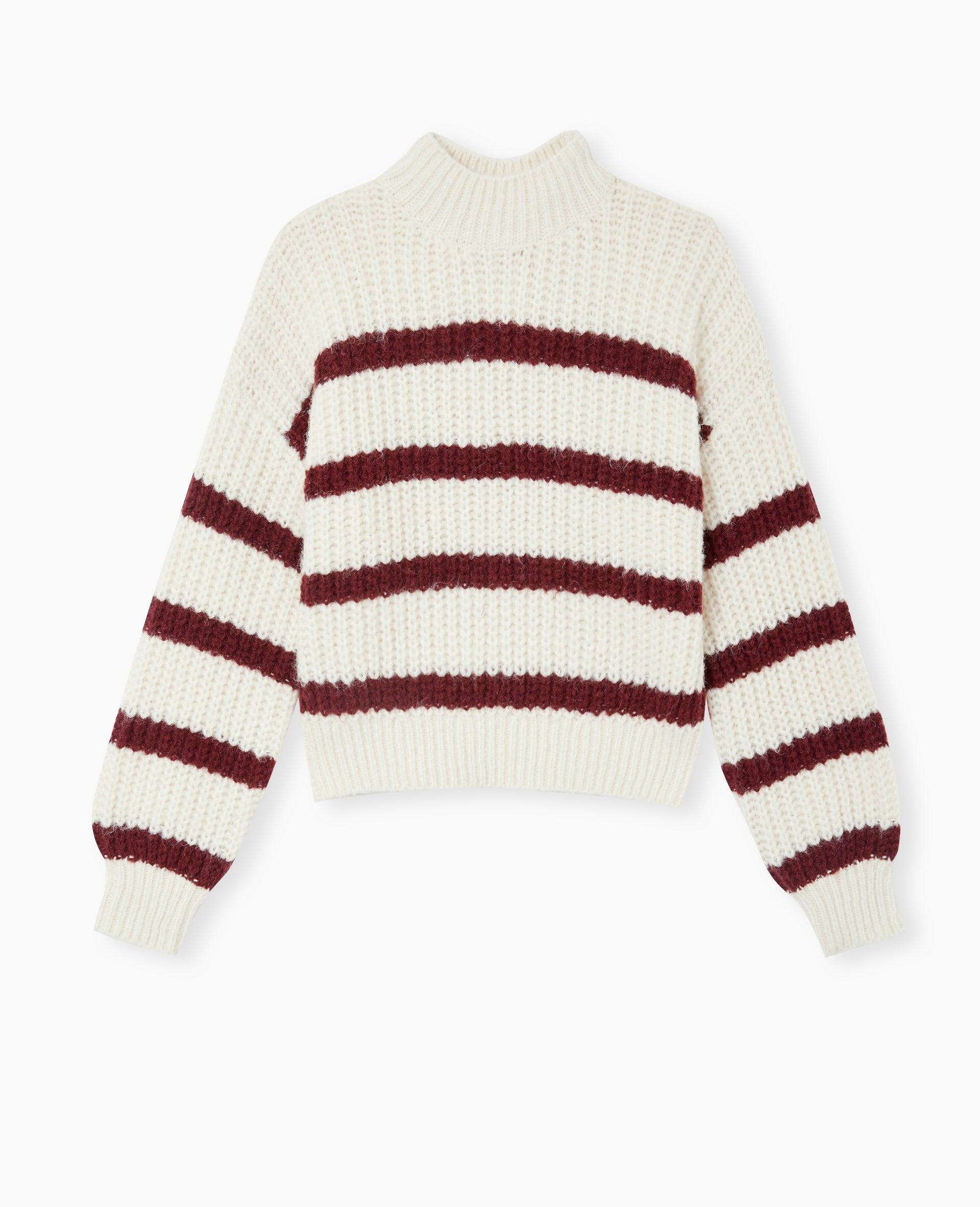 Pull grosse maille avec rayures