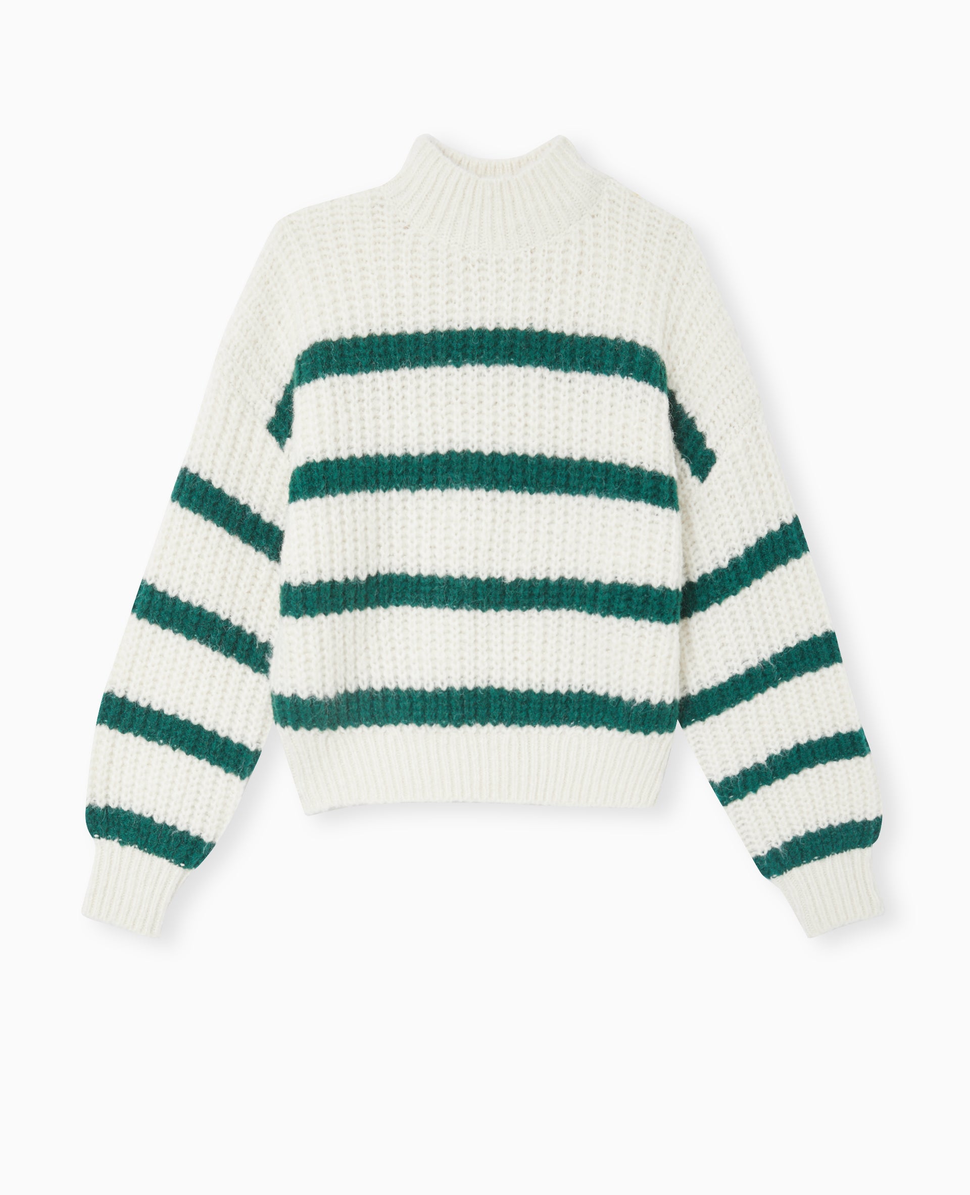 Pull grosse maille avec rayures