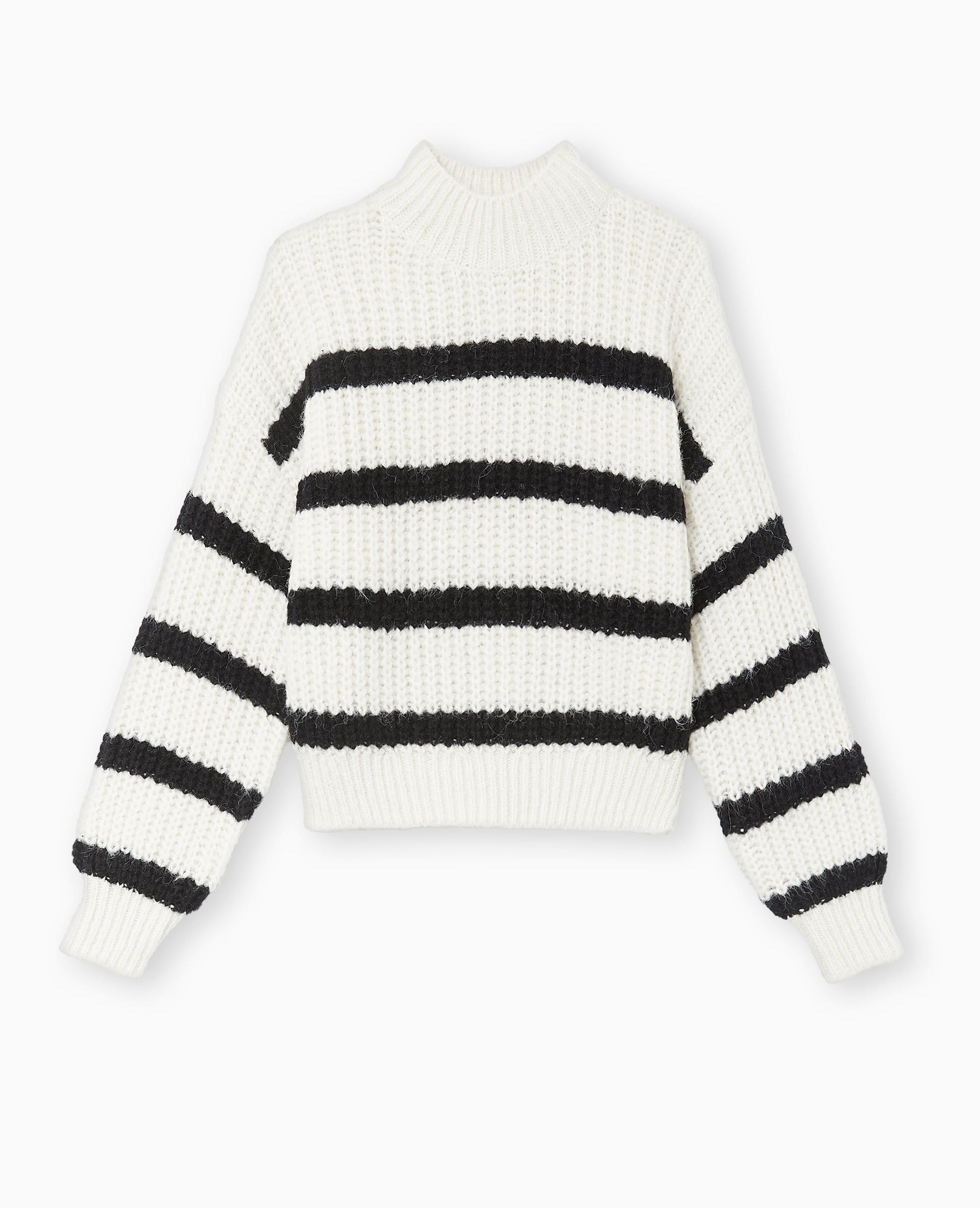 Pull grosse maille avec rayures
