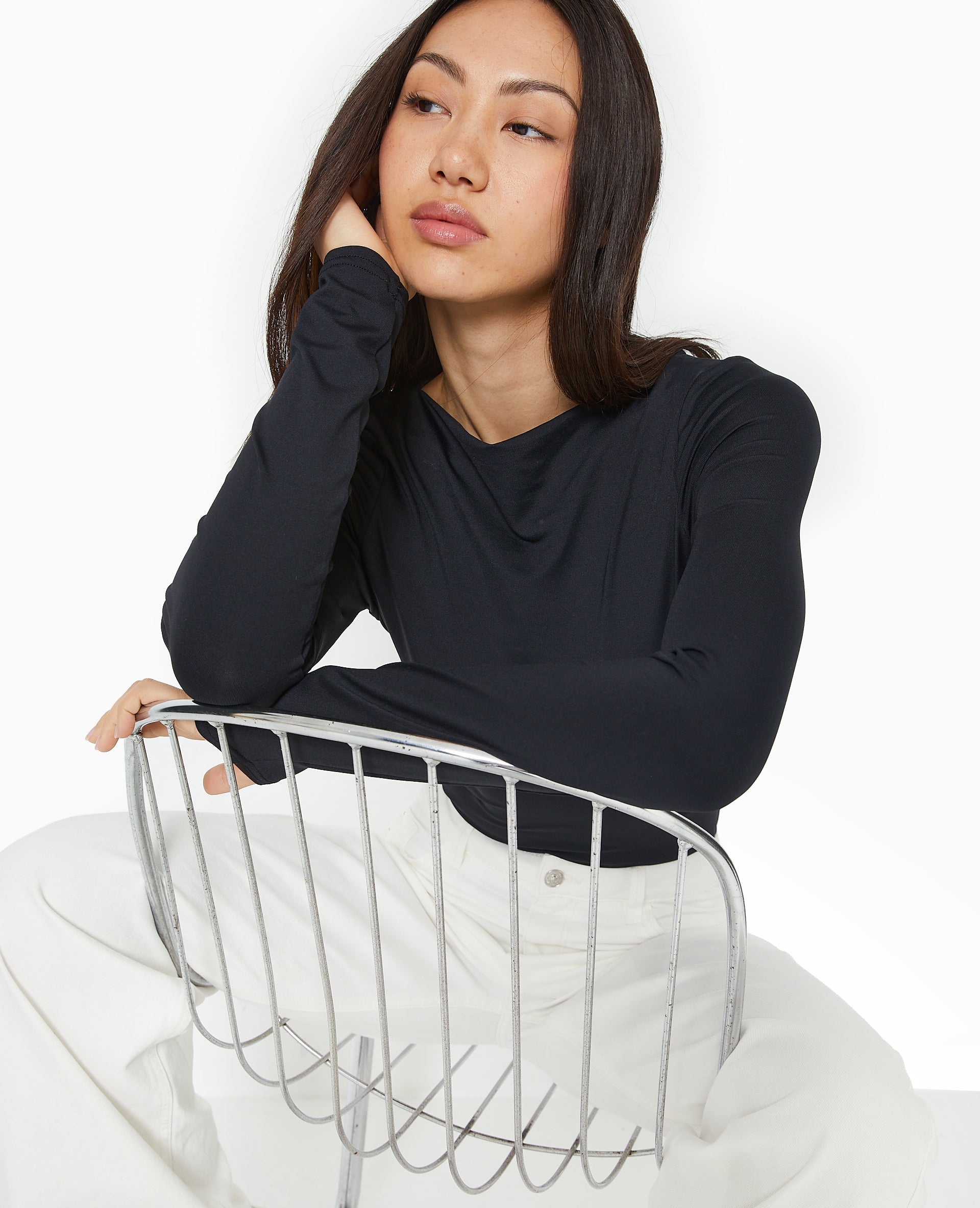 Body manches longues encolure bateau