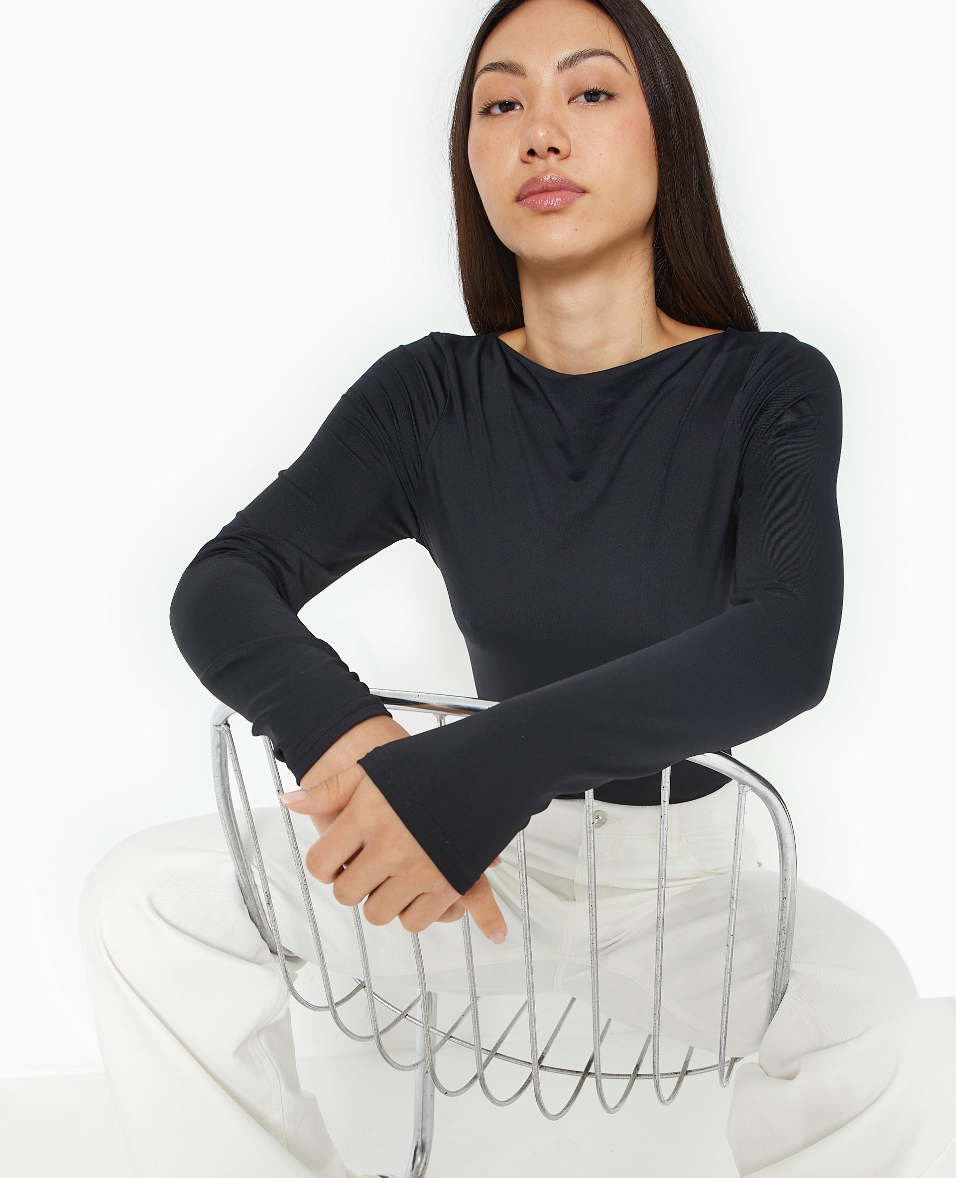 Body manches longues encolure bateau