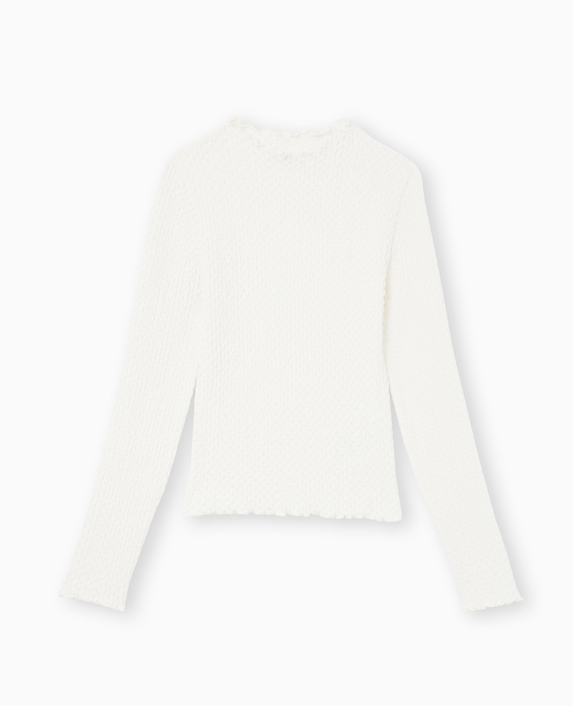 Top manches longues en maille texturée