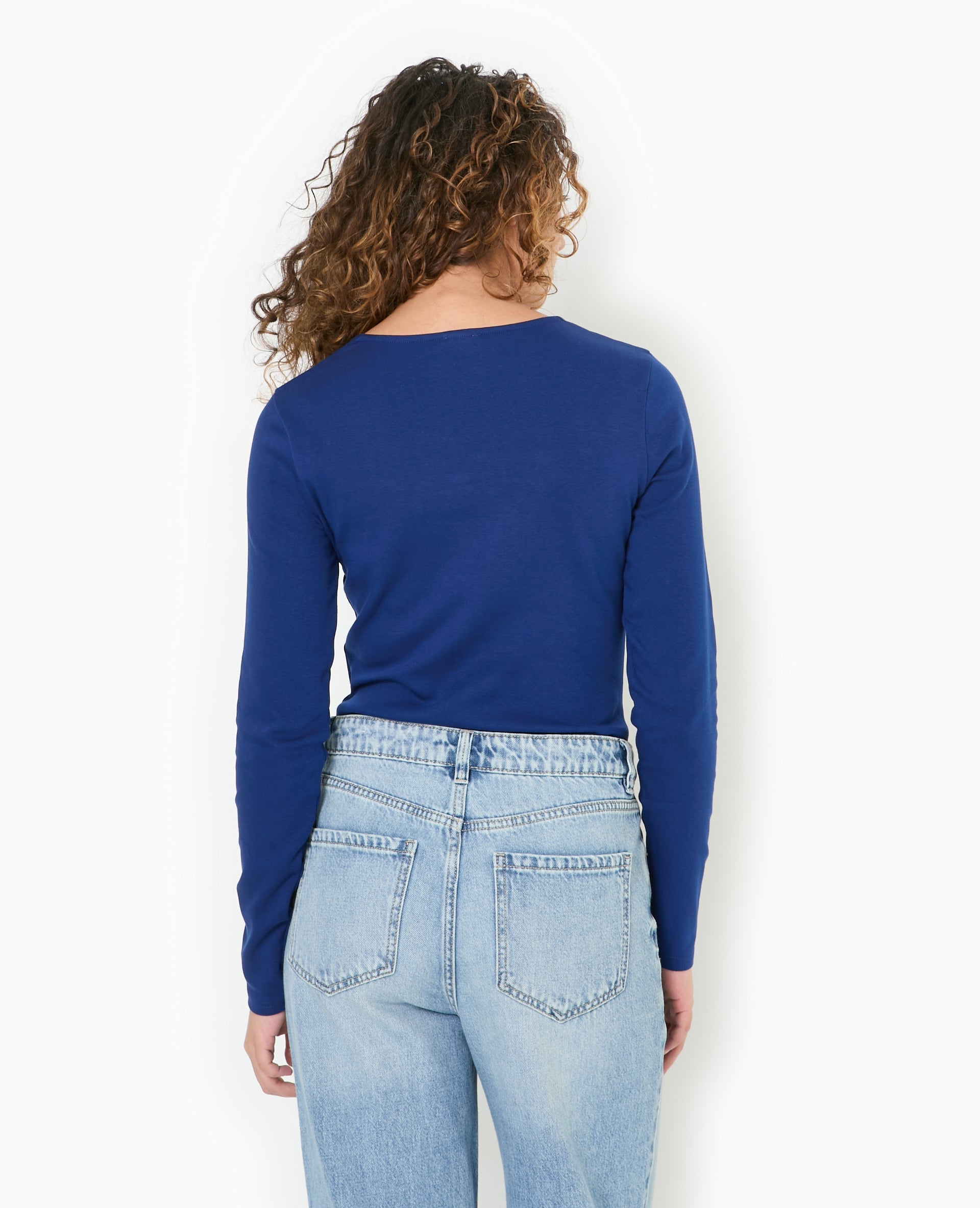 Body manches longues encolure carrée