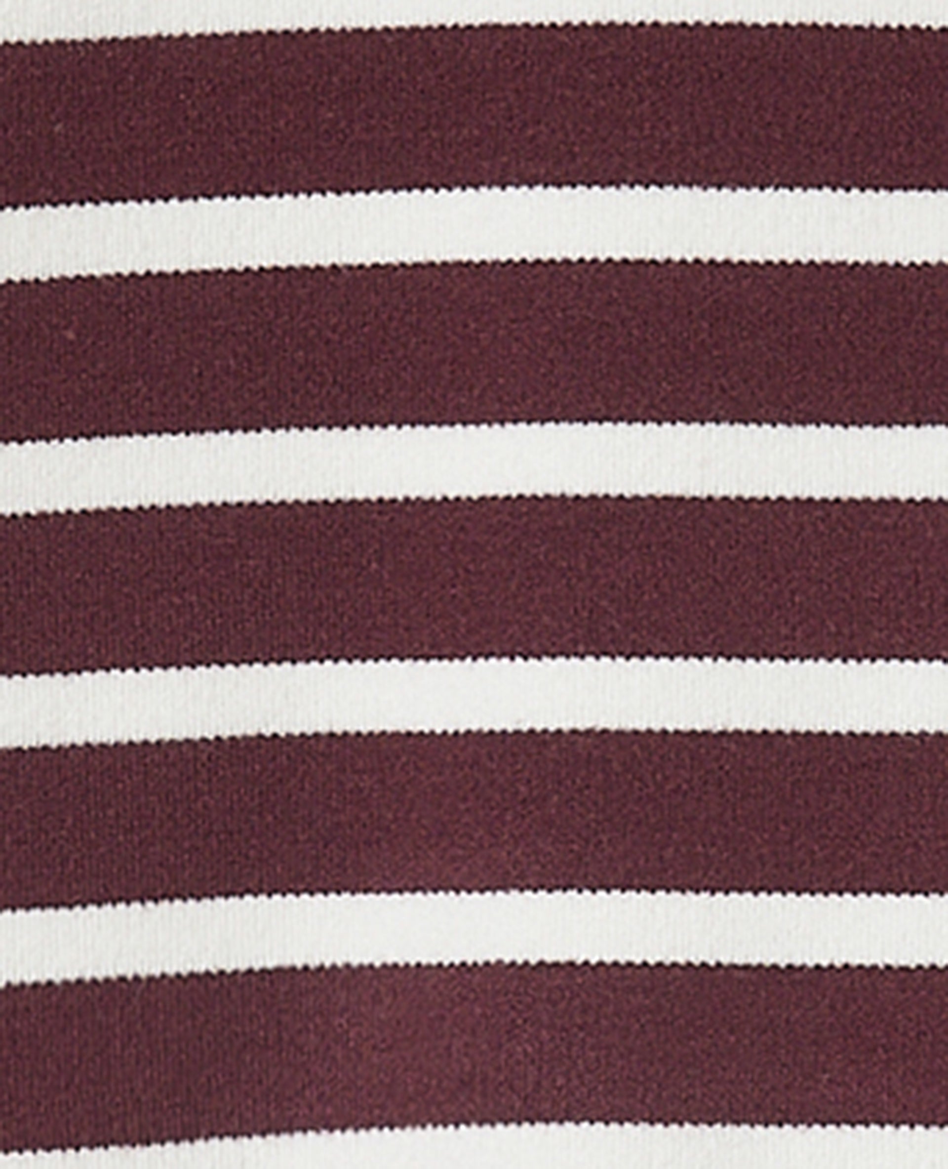 Pull avec col en maille rayée