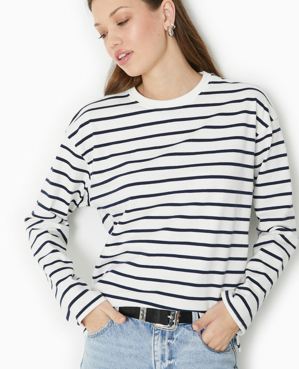 Marinière oversize manches longues
