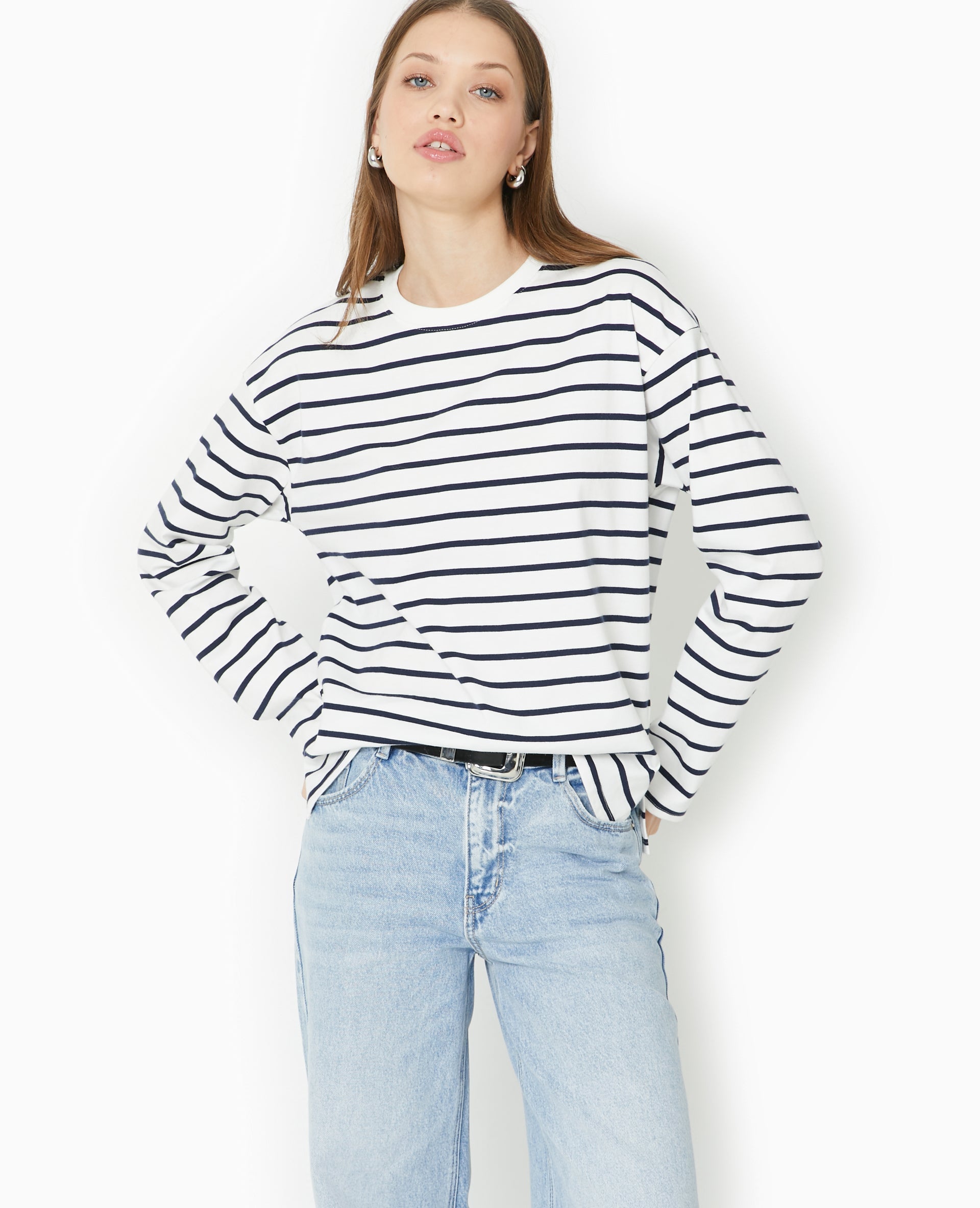 Marinière oversize manches longues