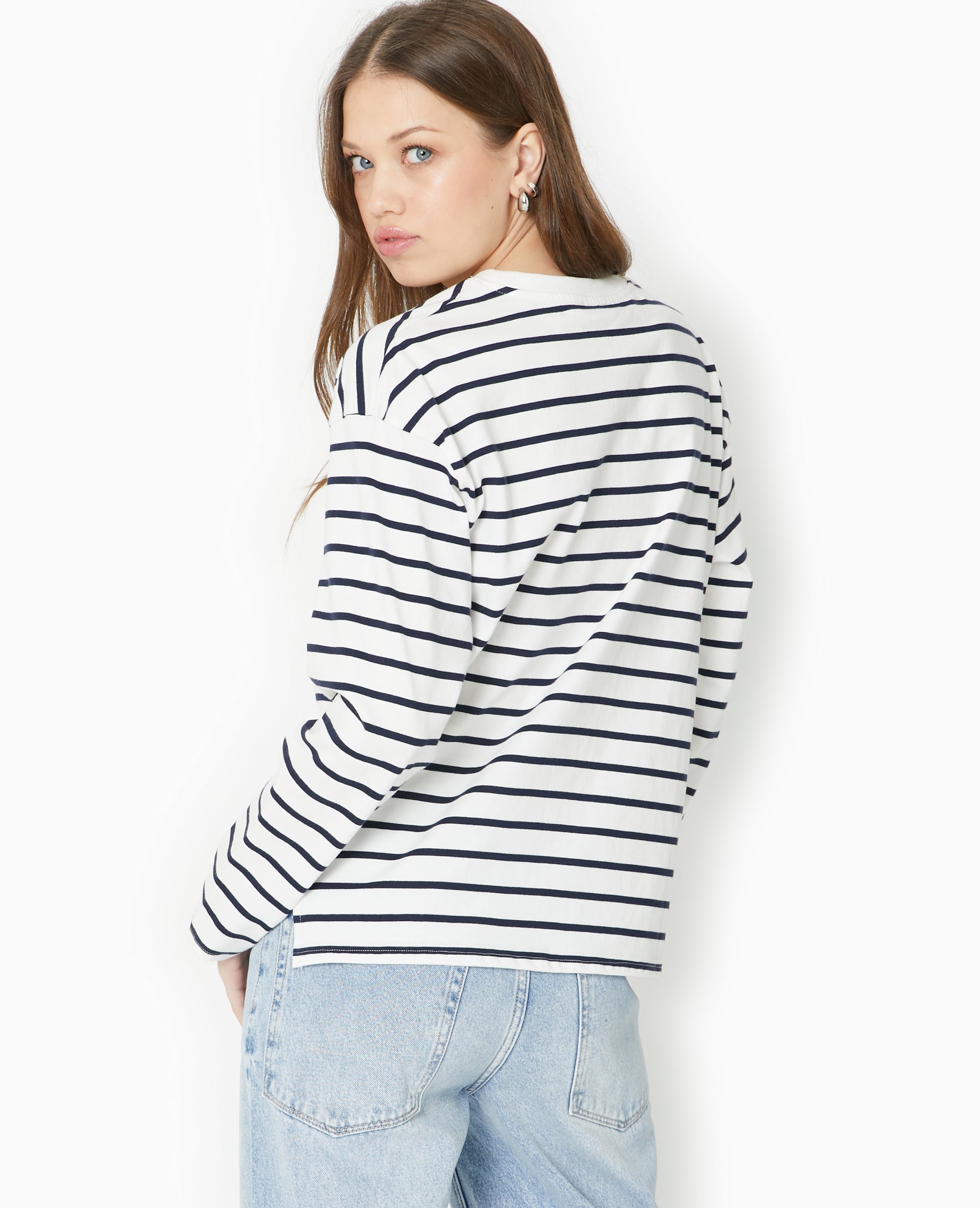 Marinière oversize manches longues
