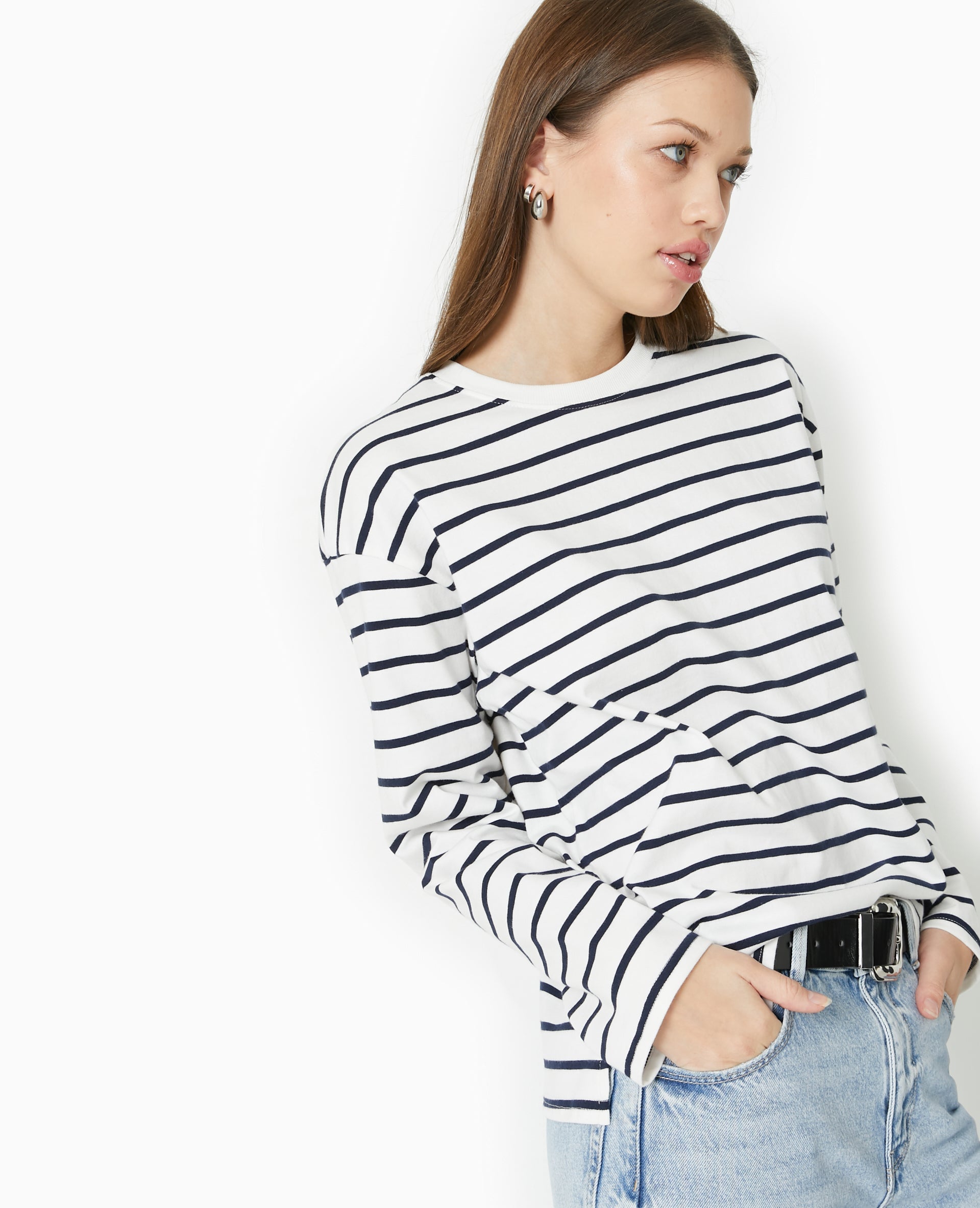 Marinière oversize manches longues