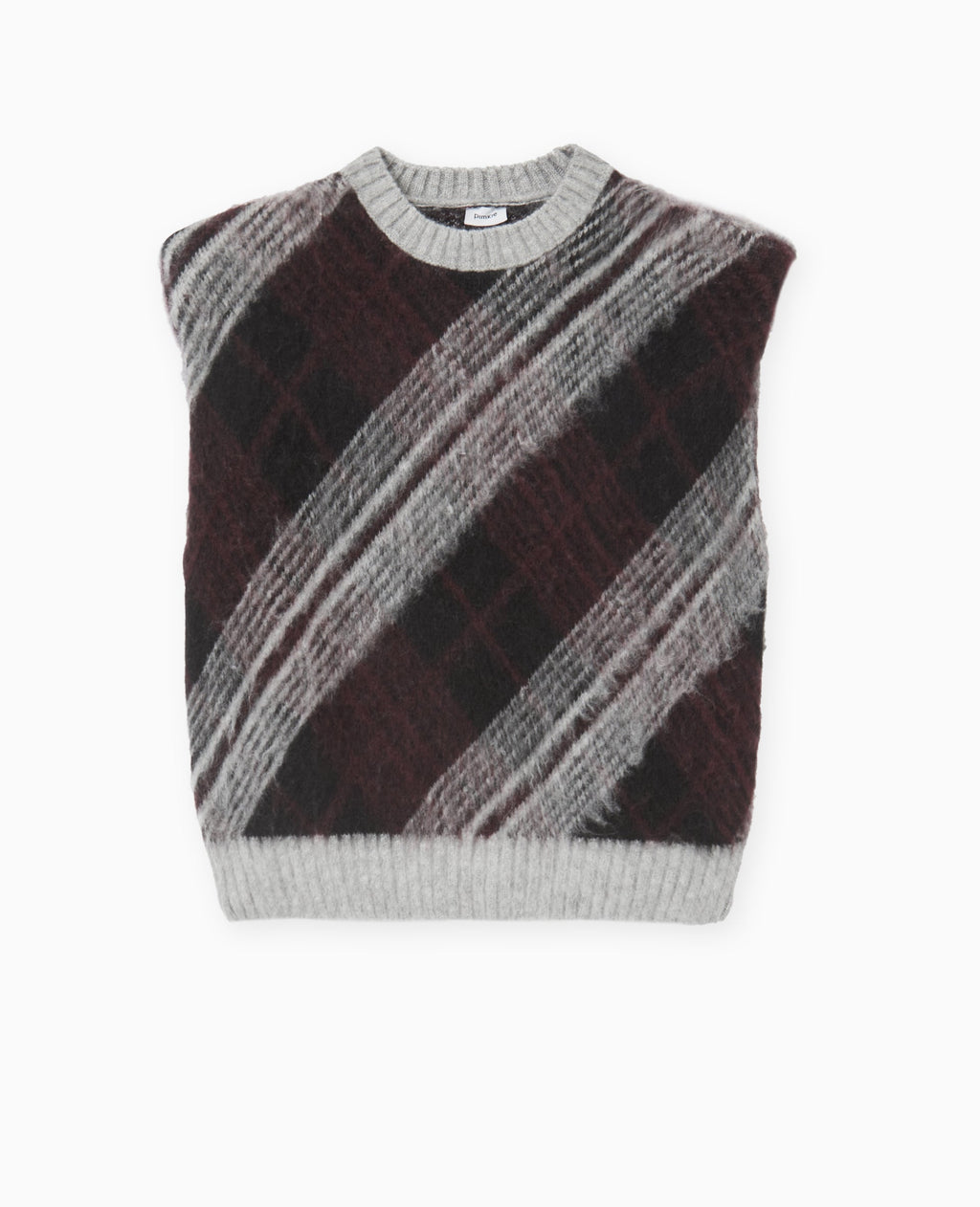 Pull sans manches avec épaulettes motif carreaux
