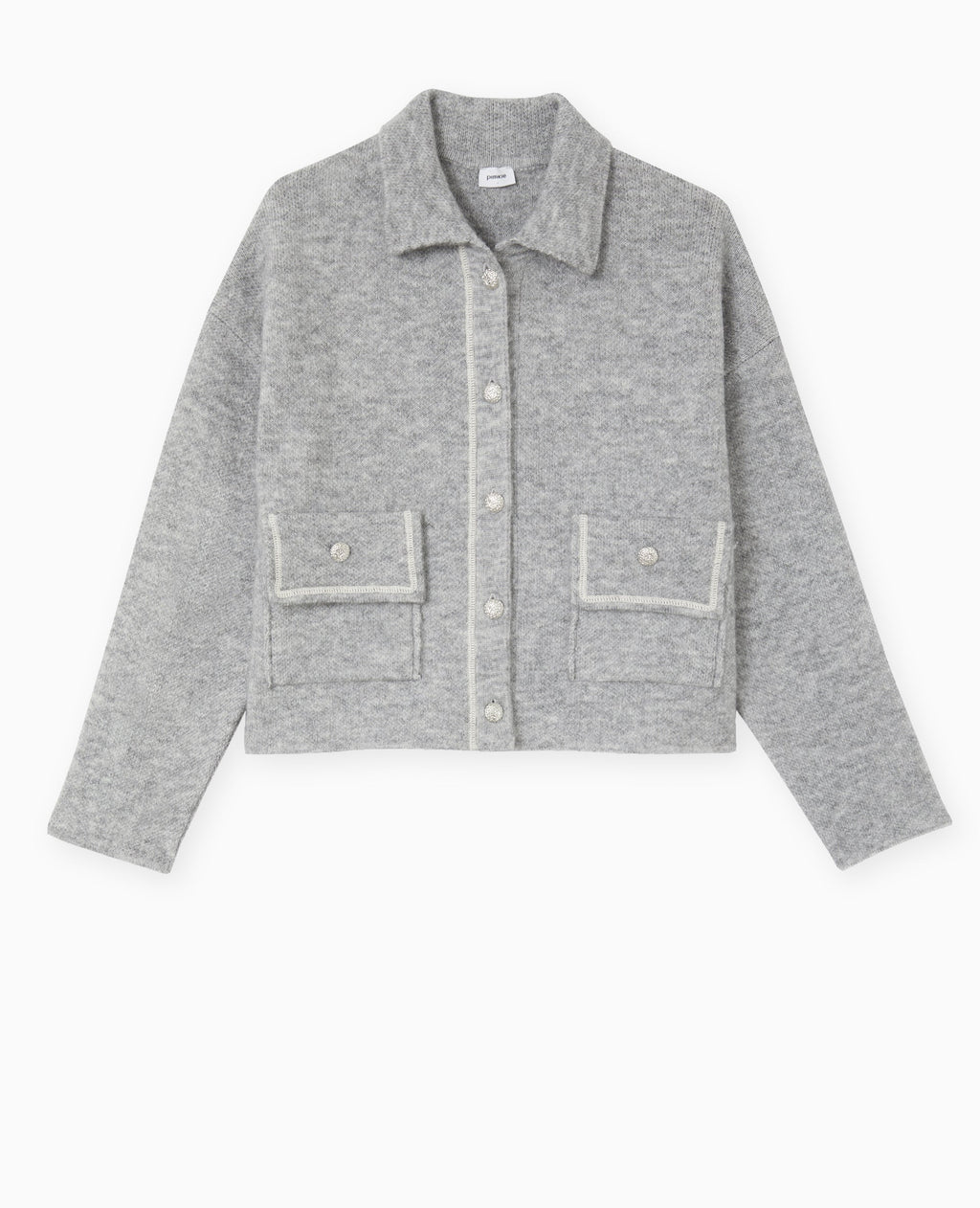 Gilet droit avec boutons fantaisie