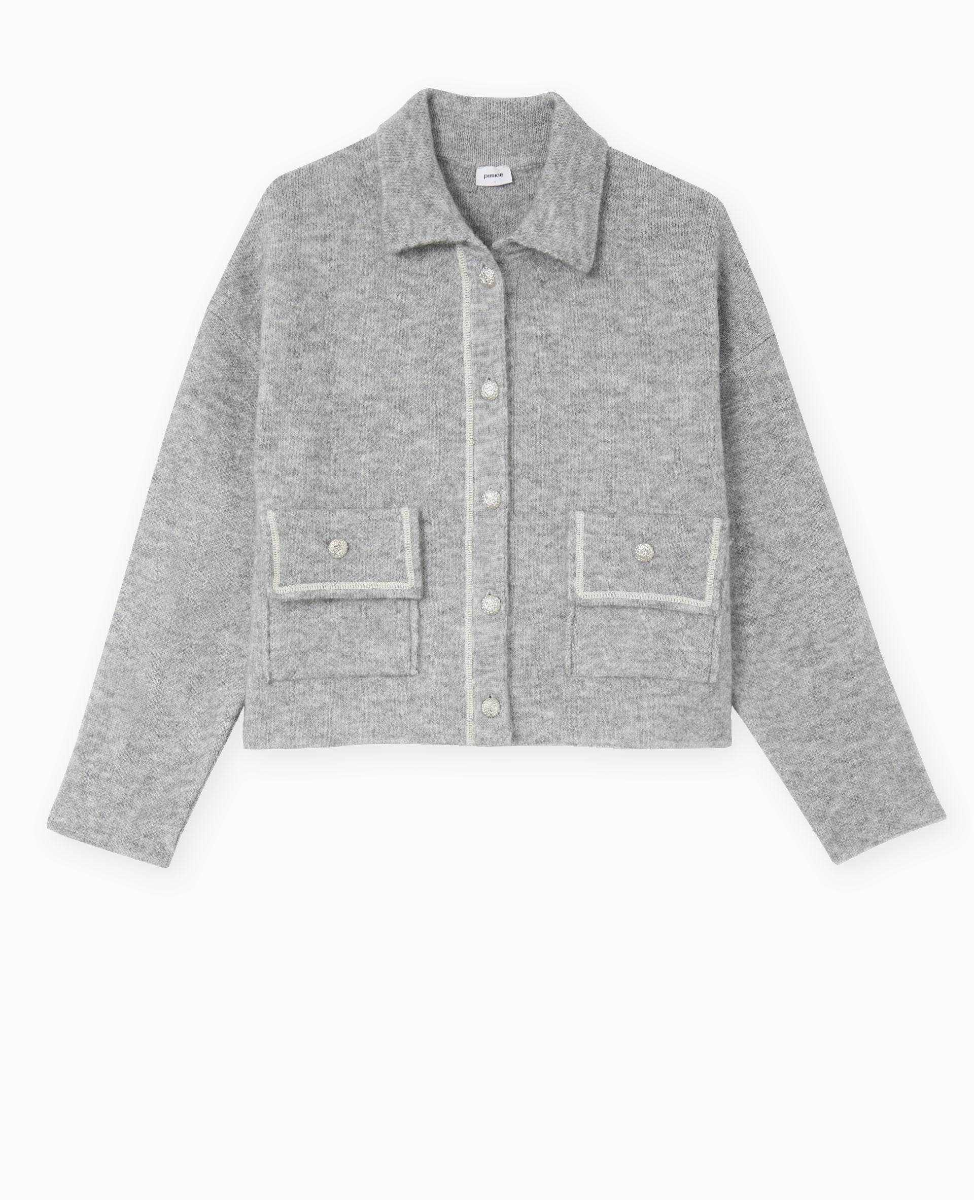 Gilet droit avec boutons fantaisie