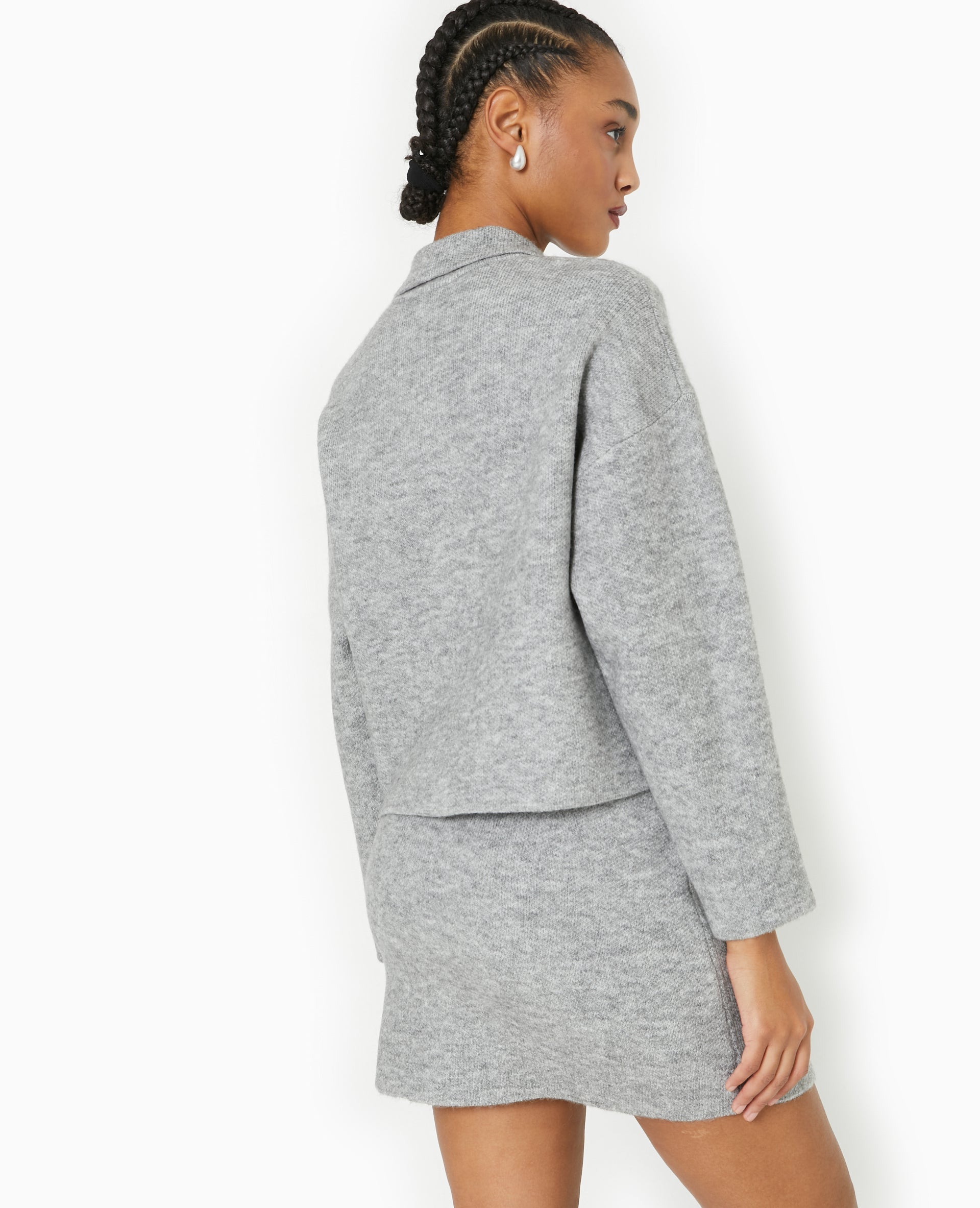 Gilet droit avec boutons fantaisie