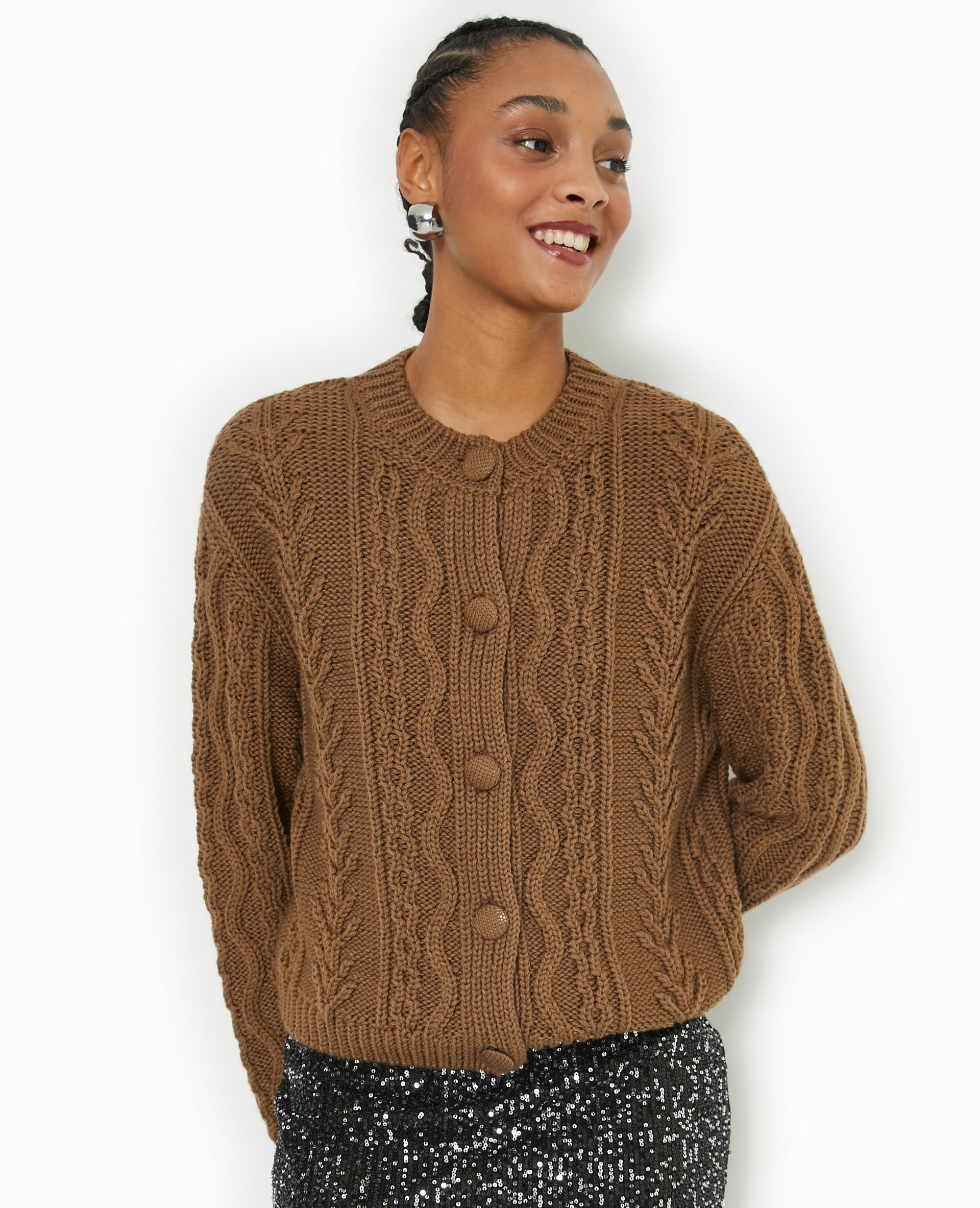 Gilet en maille fantaisie