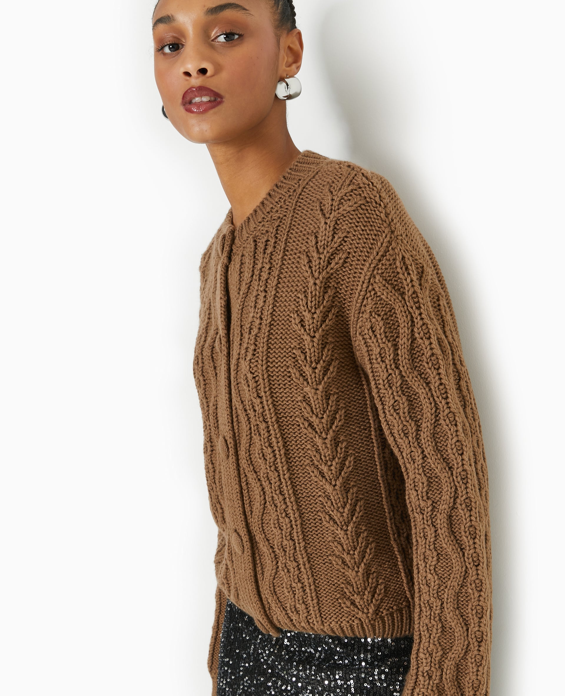 Gilet en maille fantaisie