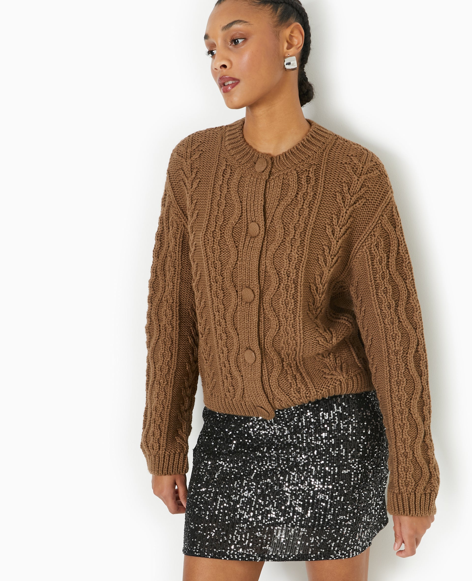 Gilet en maille fantaisie