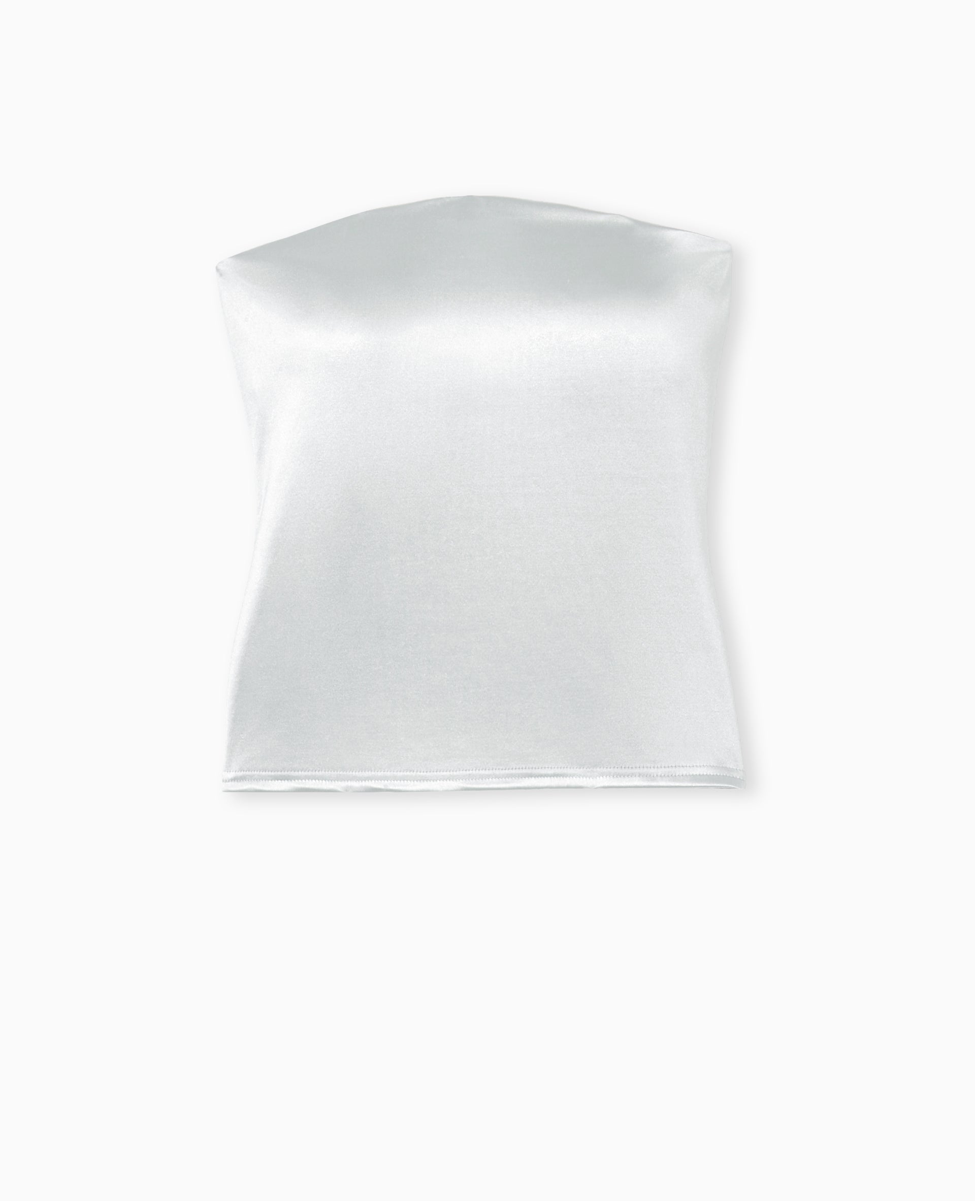 Top bustier bandeau en maille brillante