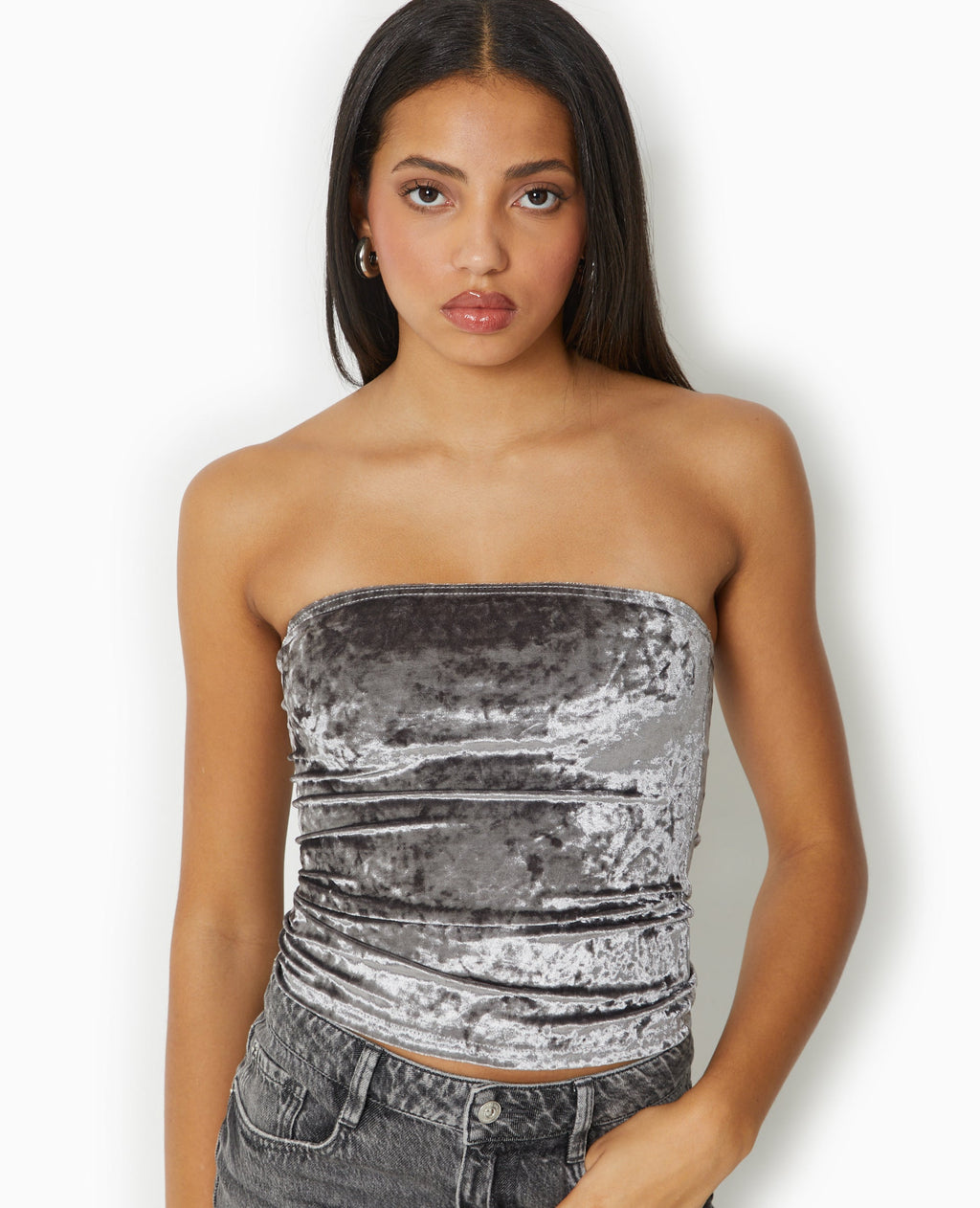 Top bustier en velours