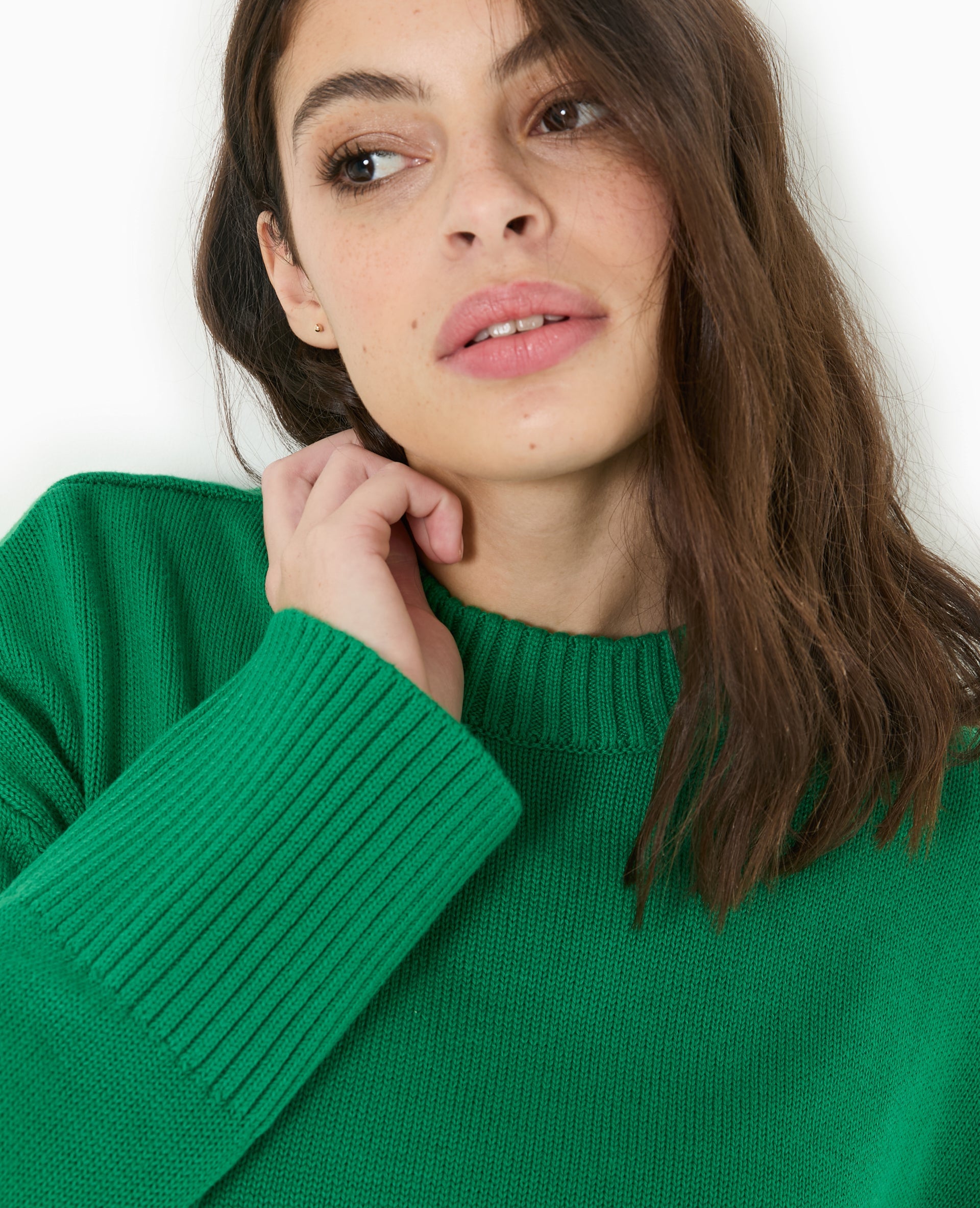 Pull oversize avec grands bord-côtes