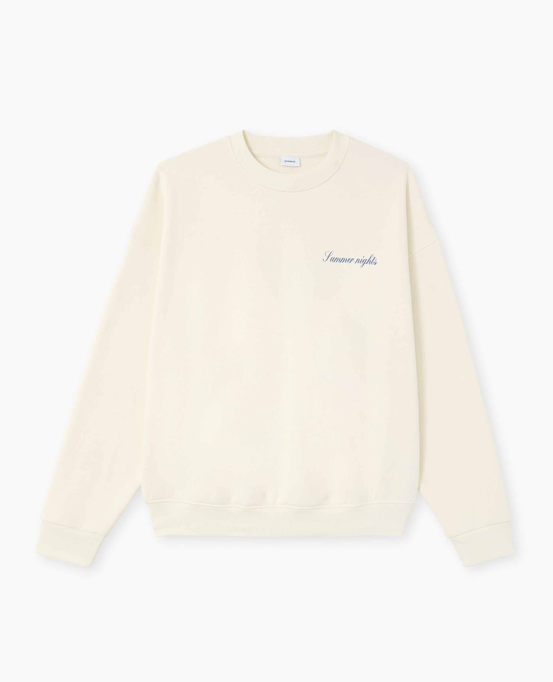 Sweat col rond avec print poitrine et dos