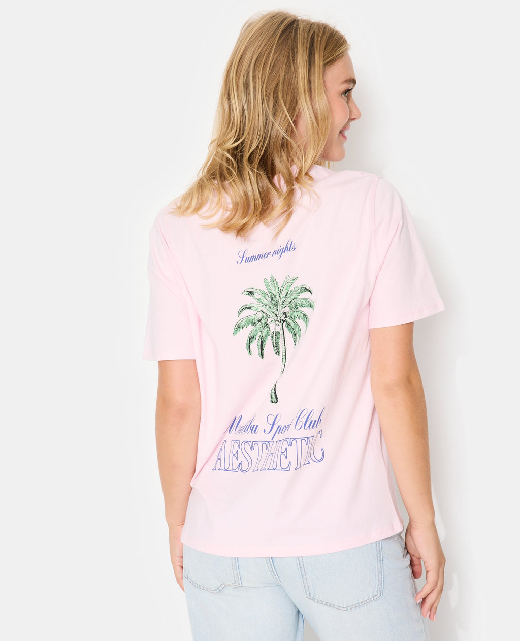 T-shirt ample avec print poitrine et dos
