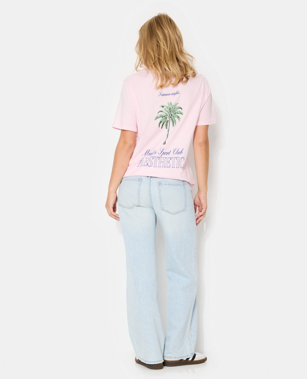 T-shirt ample avec print poitrine et dos