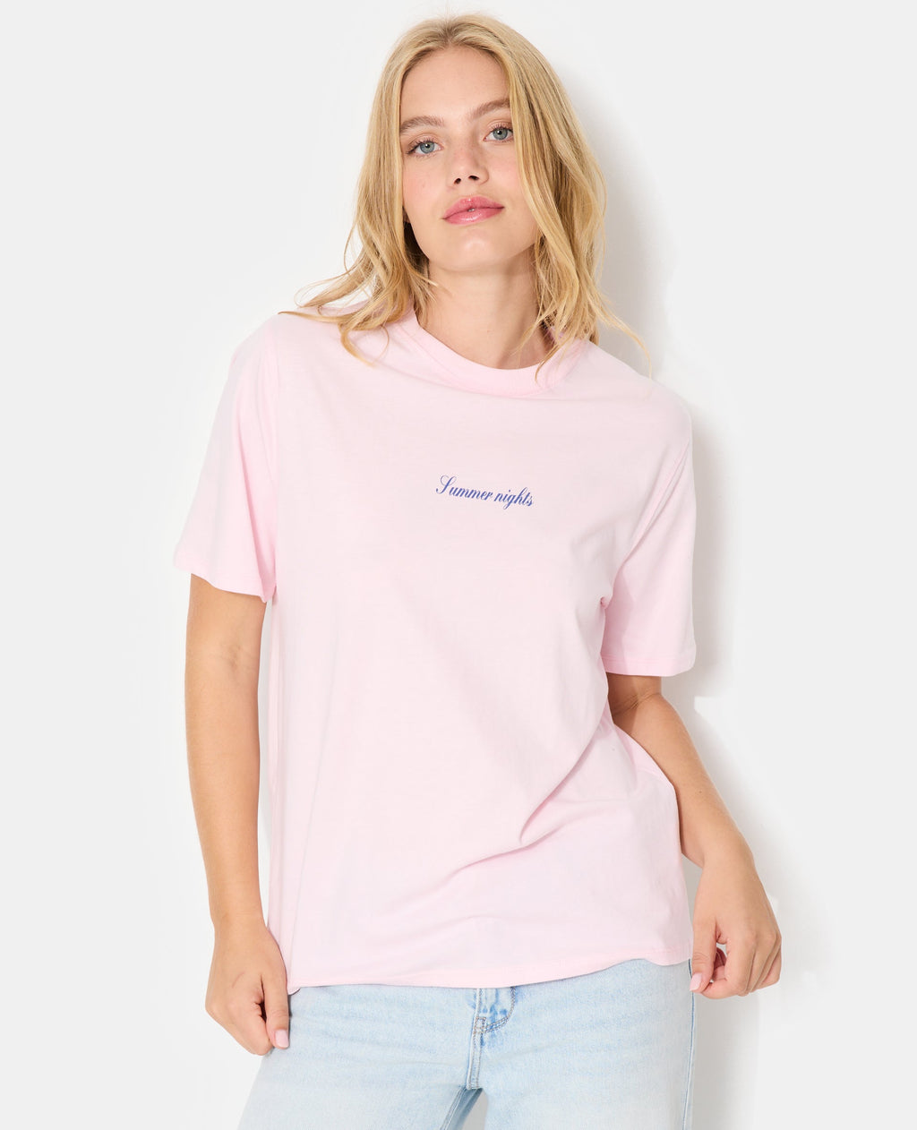 T-shirt ample avec print poitrine et dos