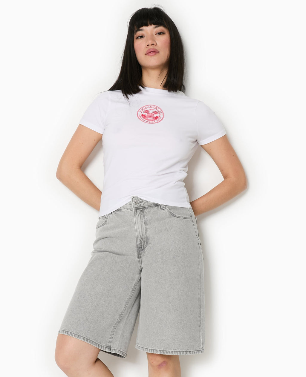 T-shirt ajusté avec print