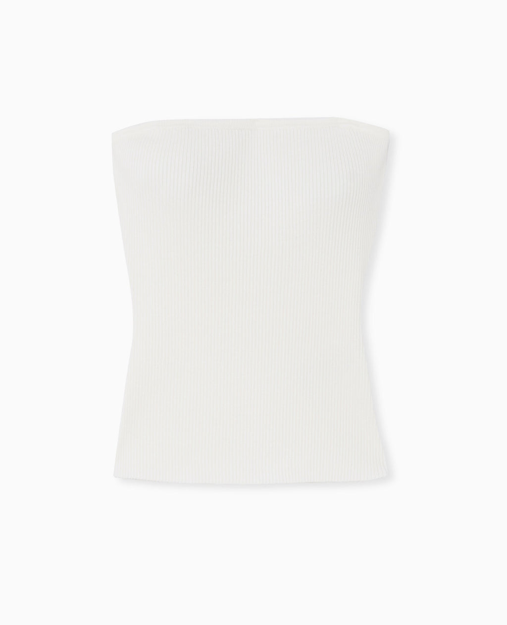 Top bustier en maille côtelée