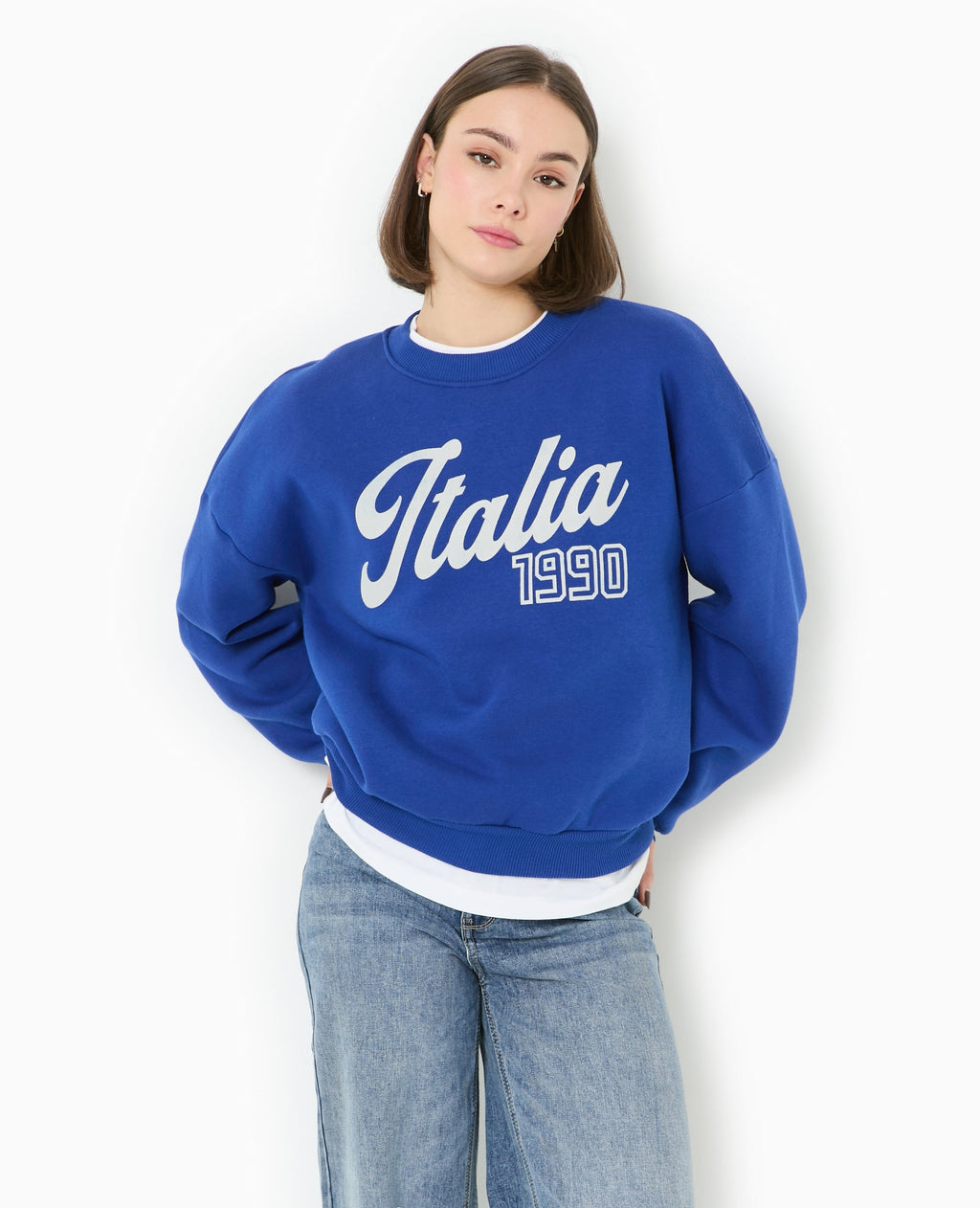 Sweat col rond avec print