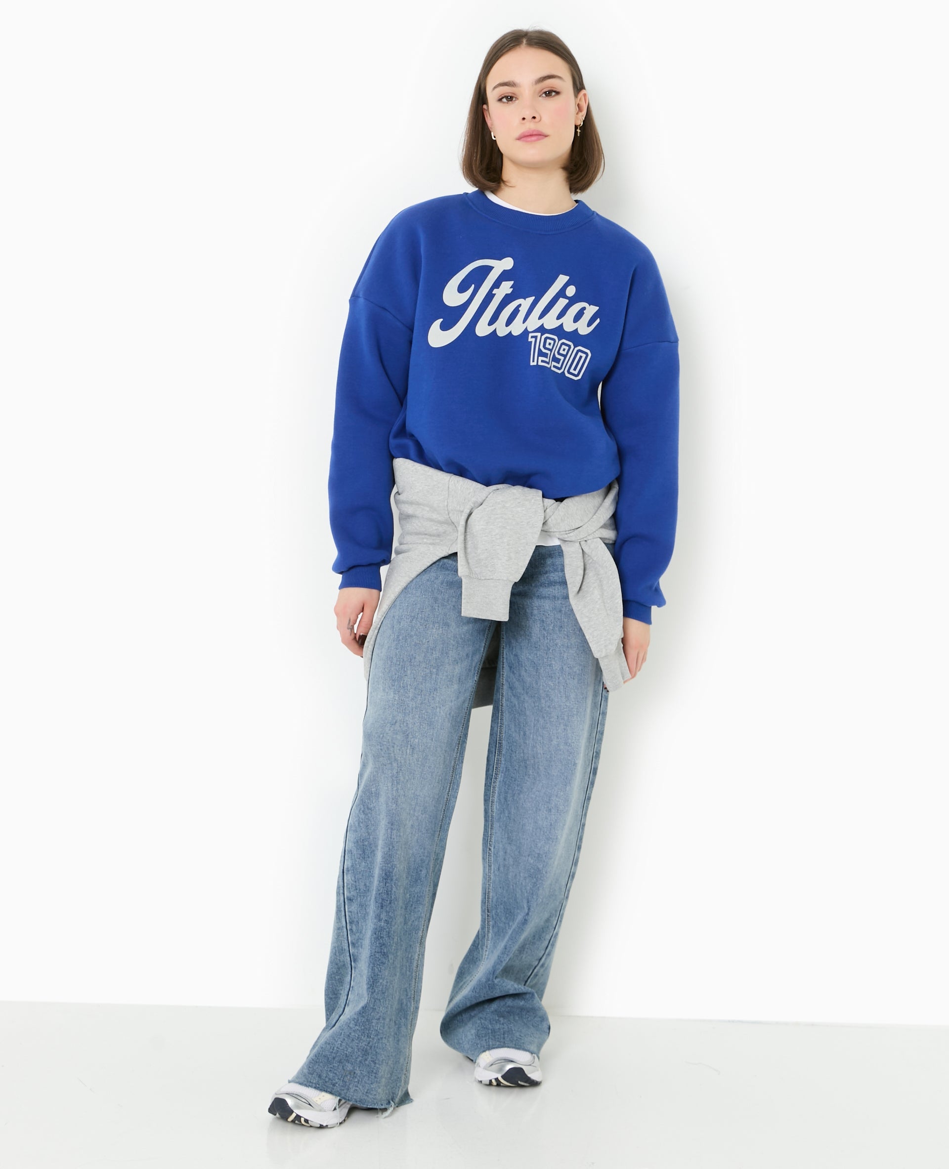 Sweat col rond avec print