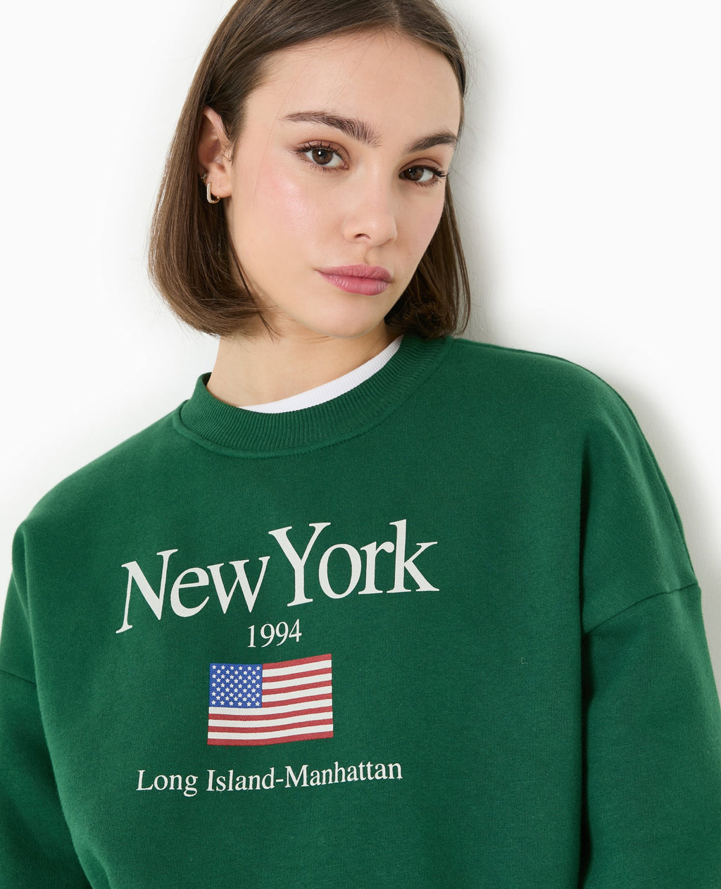 Sweat col rond avec print