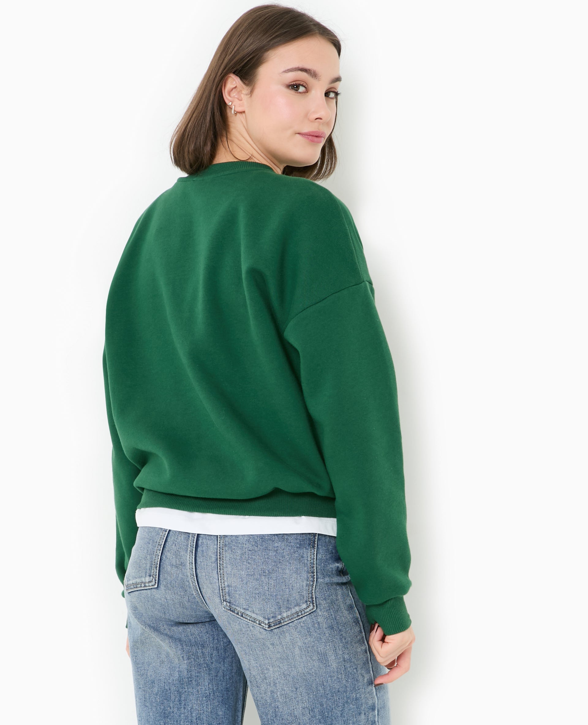 Sweat col rond avec print