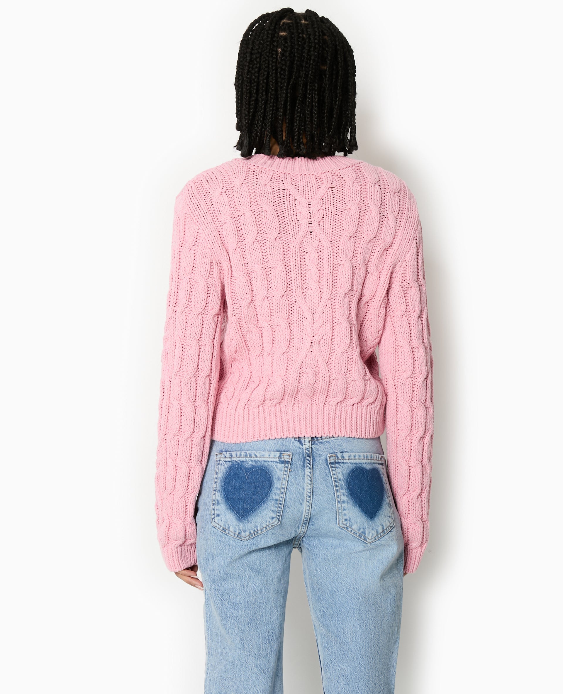 Gilet en maille torsadée