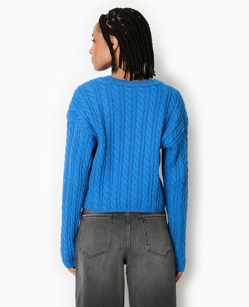 Pull en maille torsadée