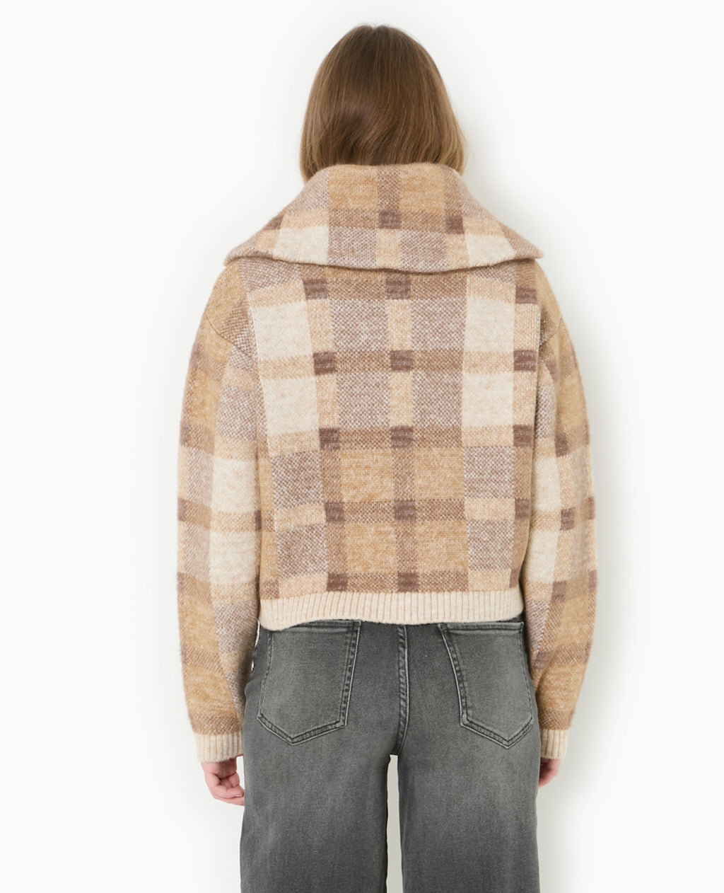 Gilet à carreaux col camionneur