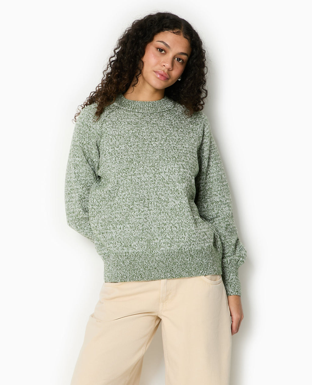 Pull oversize en maille moulinée