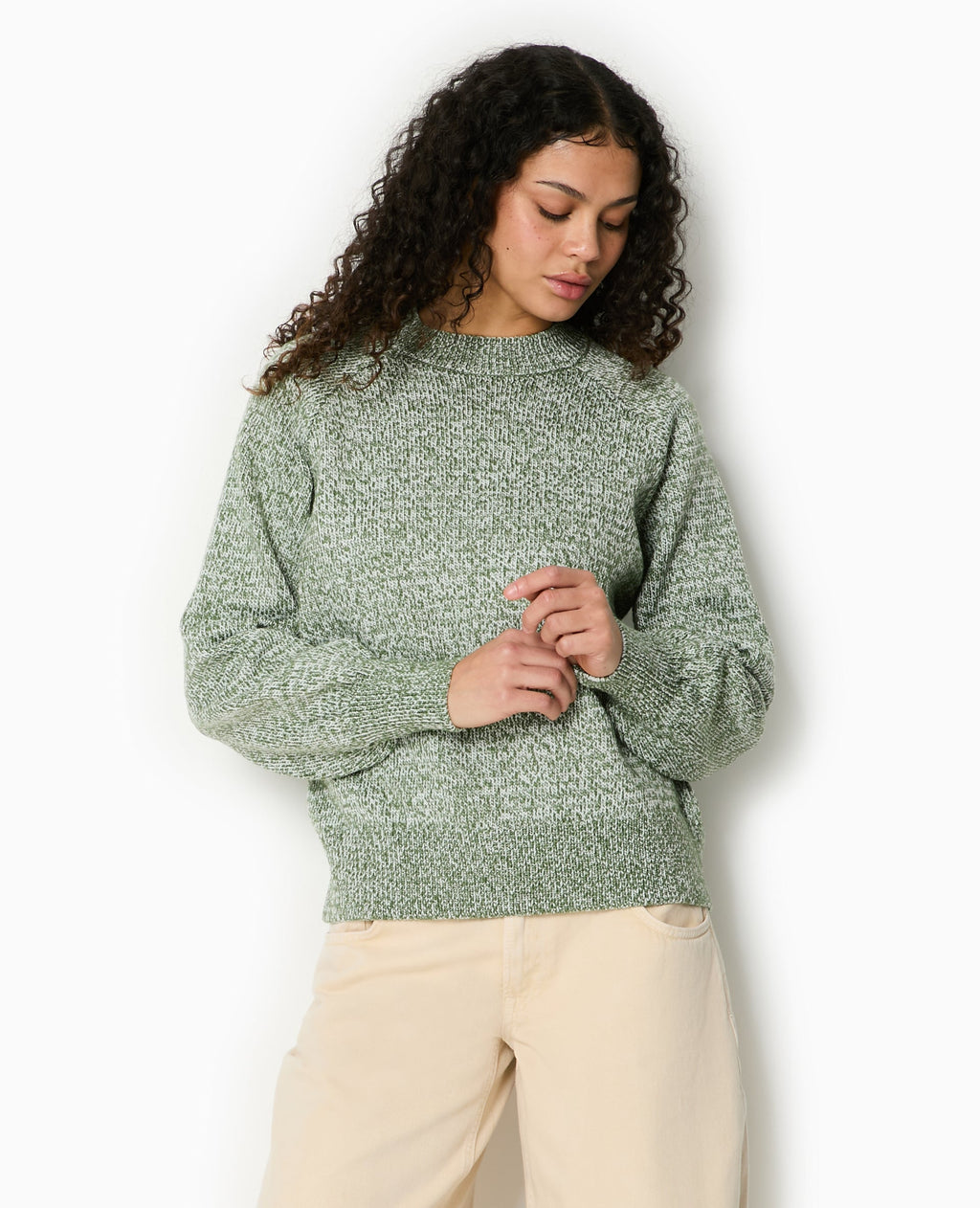 Pull oversize en maille moulinée