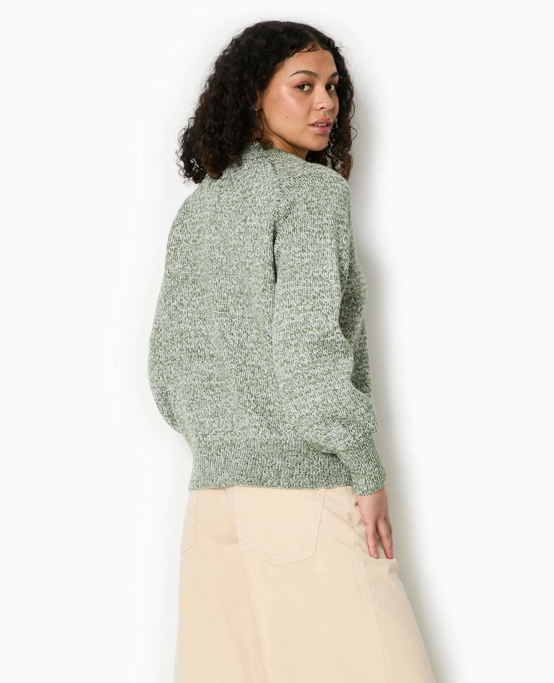 Pull oversize en maille moulinée