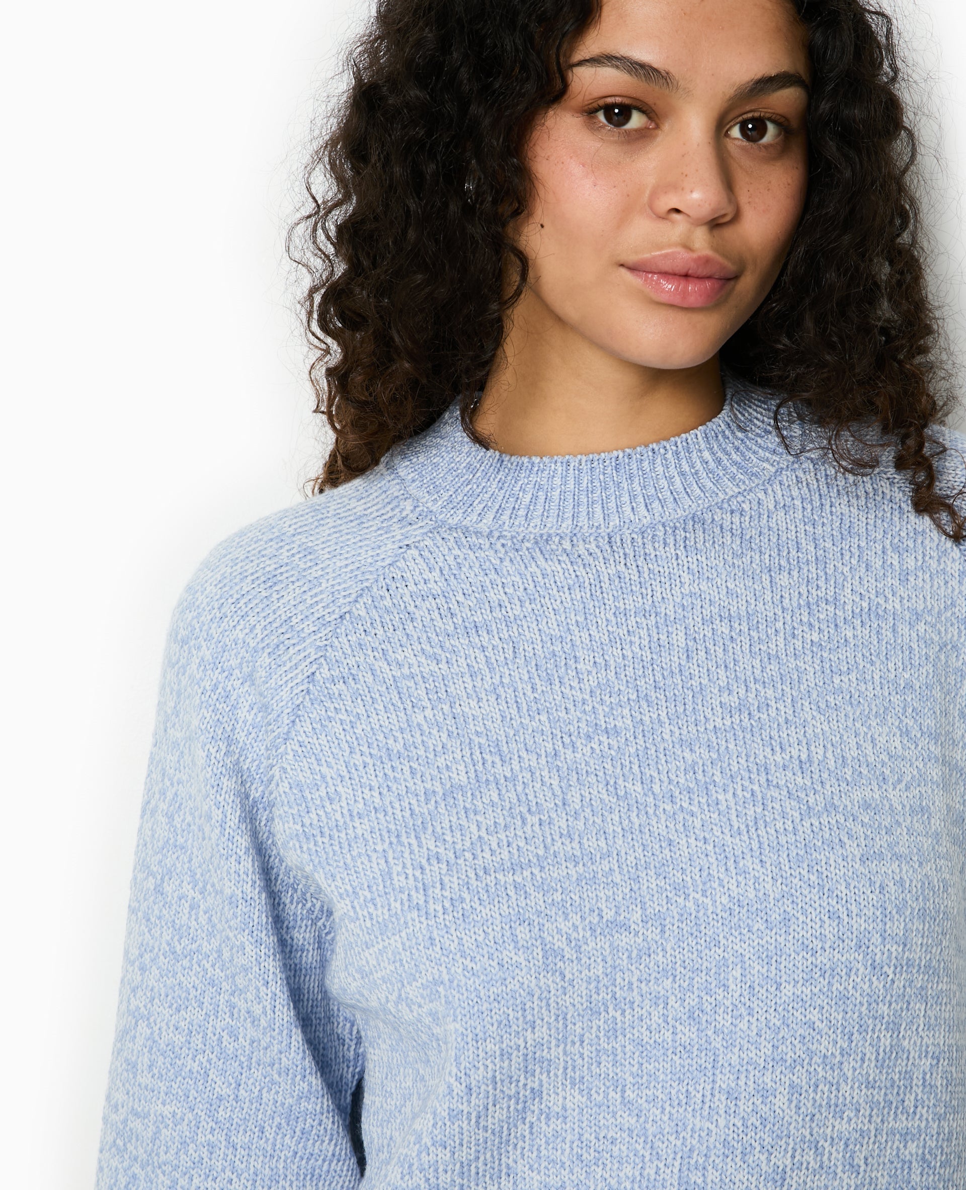Pull oversize en maille moulinée