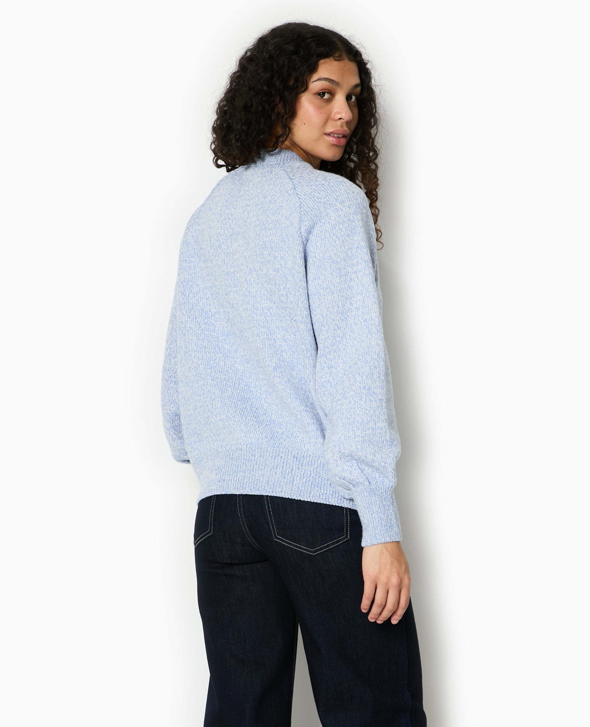 Pull oversize en maille moulinée