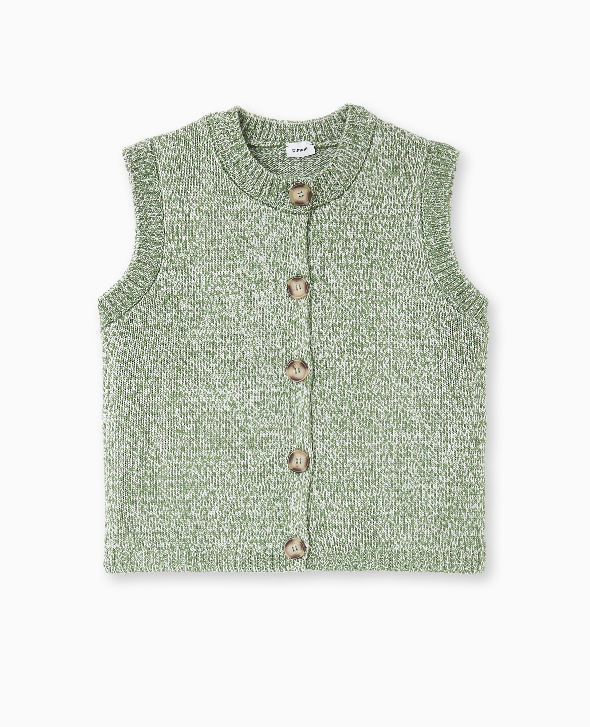 Gilet sans manches en maille moulinée